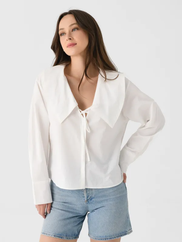 Deiji Studios Women's Collared Tie Shirt made by Deiji Studios