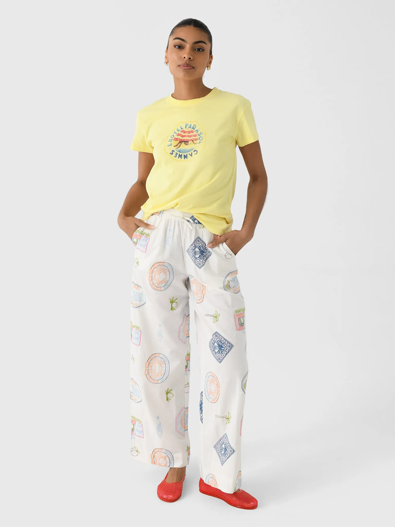 Damson Madder Women's Parasol Garment Dyed Shrunken Tee sold by Saint Bernard product image thumbnail 2