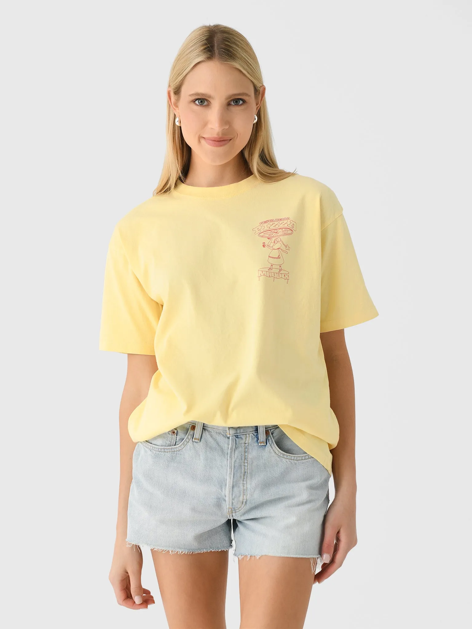 Damson Madder Women's Pizza Party Boyfriend Tee sold by Saint Bernard