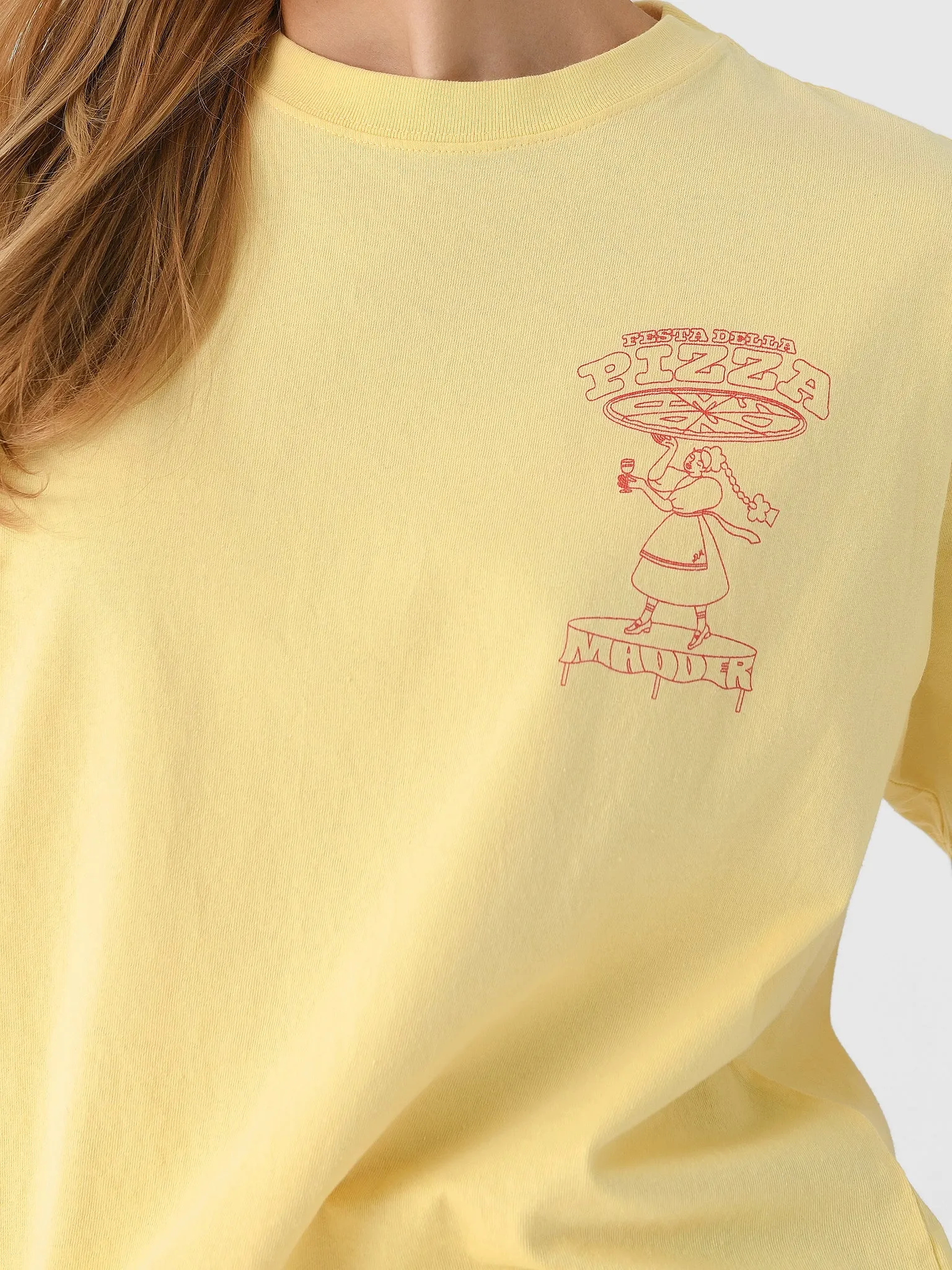 Damson Madder Women's Pizza Party Boyfriend Tee sold by Saint Bernard product image thumbnail 5