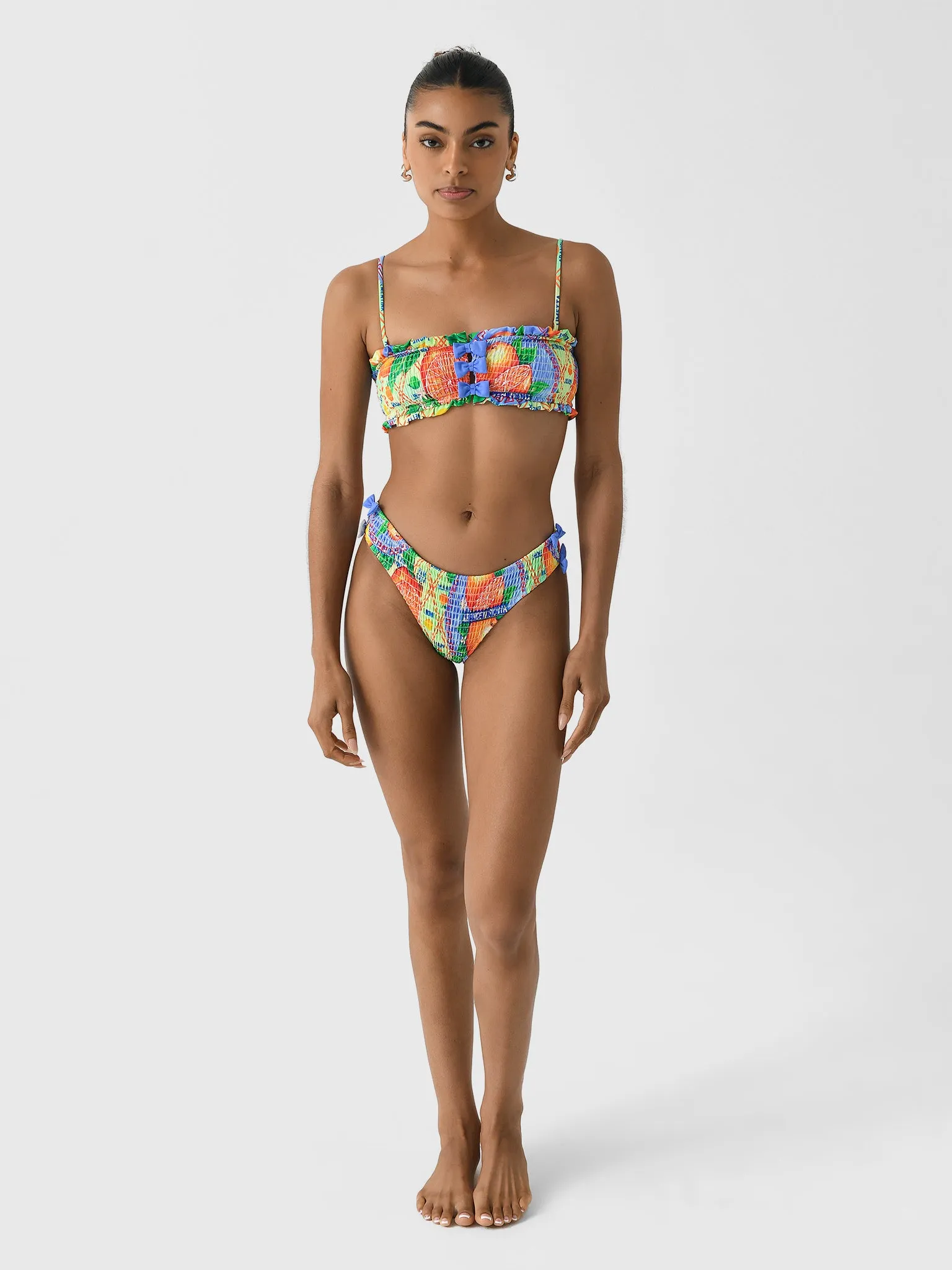 Damson Madder Women's Jessie Shirred Bow Bikini Top sold by Saint Bernard product image thumbnail 2