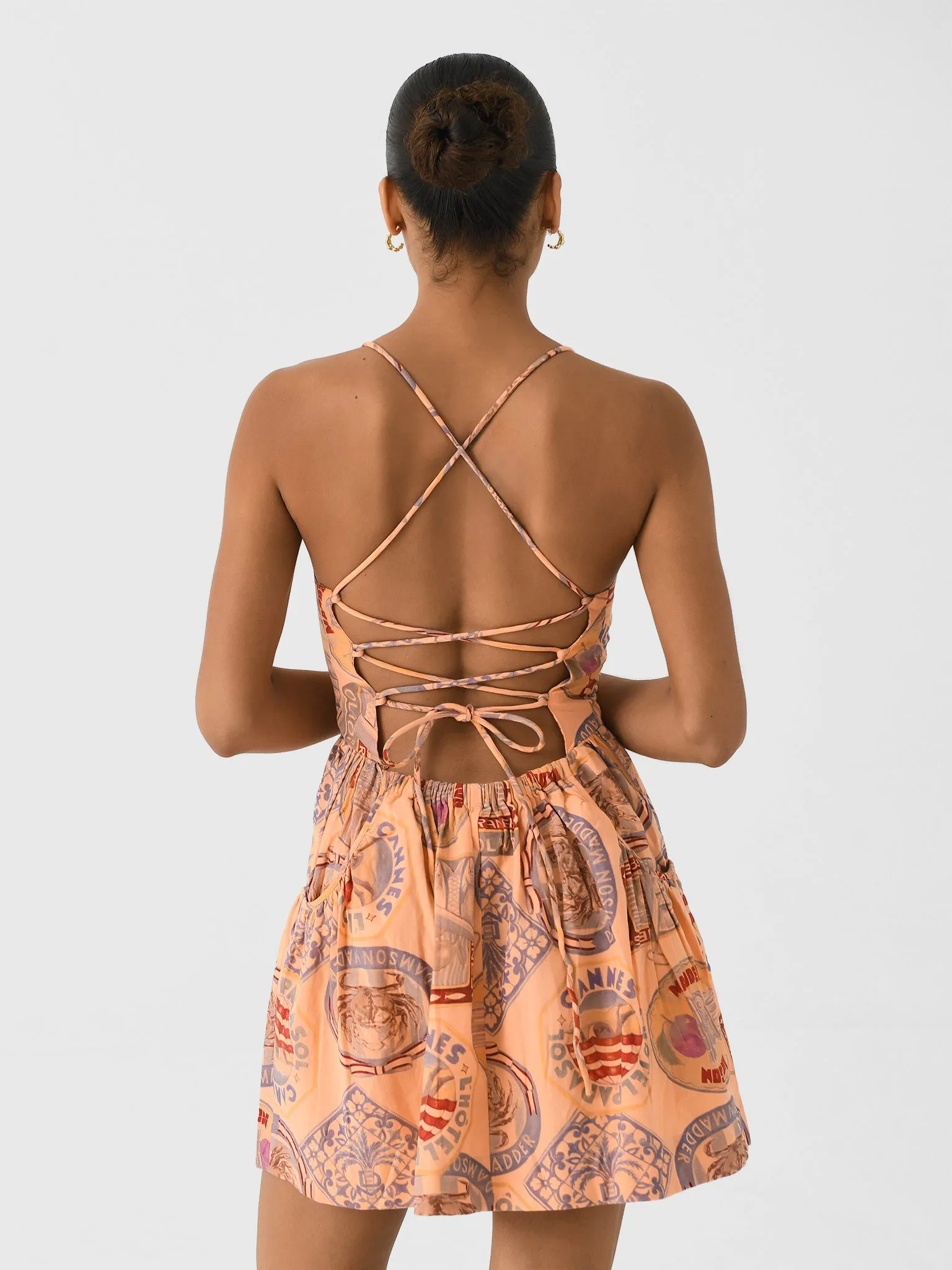 Damson Madder Women's Peaches Mini Apron Dress sold by Saint Bernard product image thumbnail 4