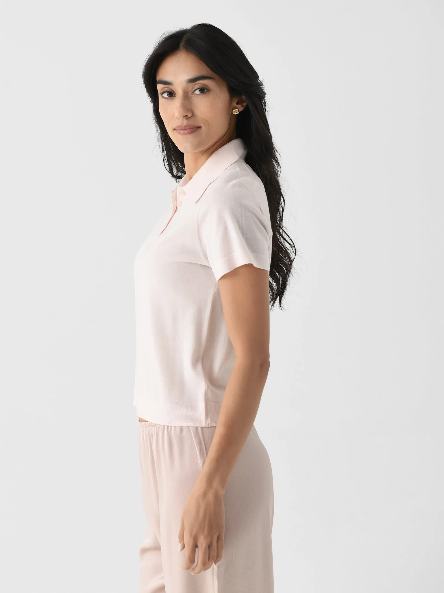 Leset Women's James Short Sleeve Polo sold by Saint Bernard product image thumbnail 3