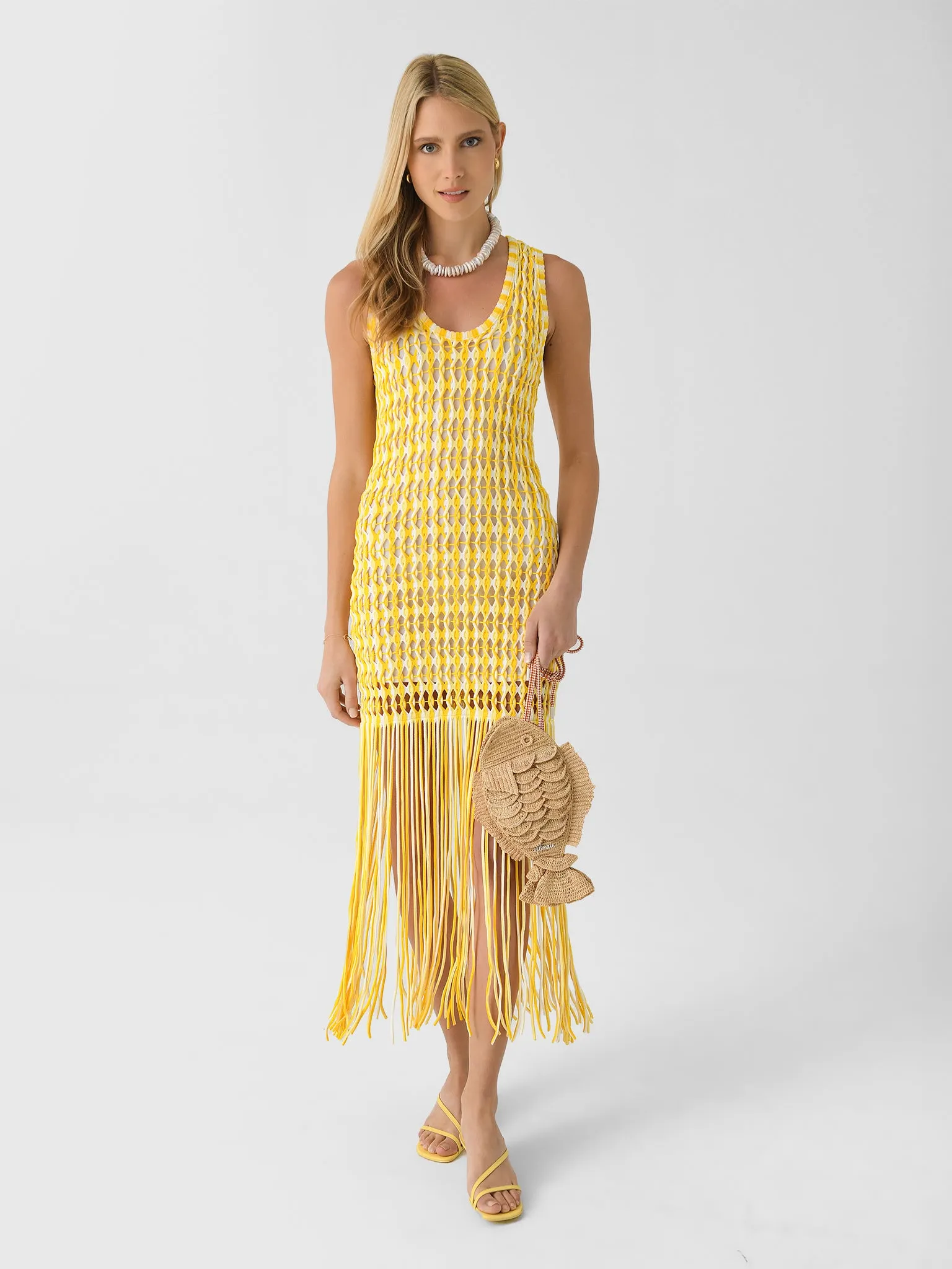 Simkhai Women's Sonia Fringe Knit Dress sold by Saint Bernard