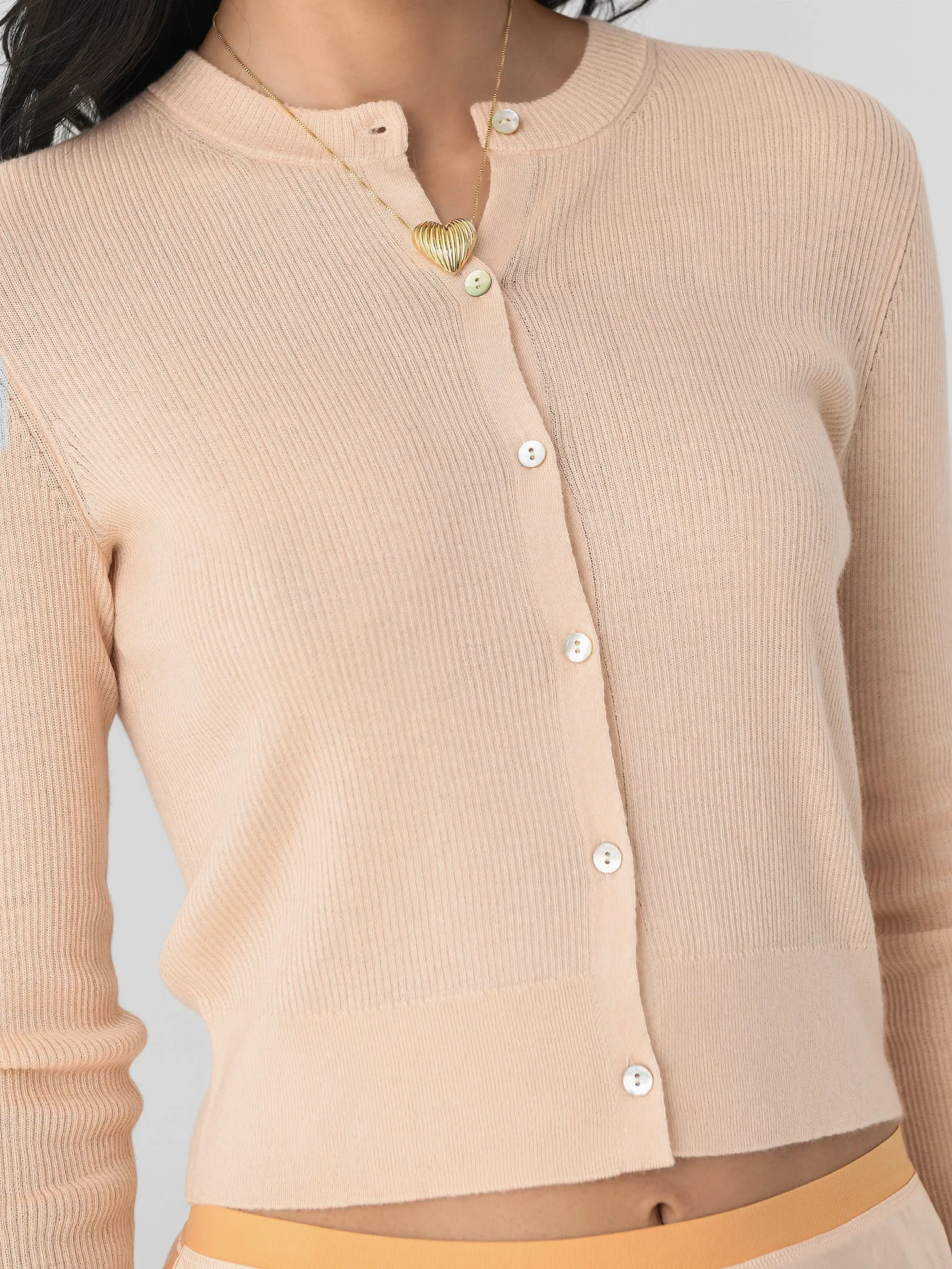 Vince Women's Ribbed Cashmere-Silk Slim Cardigan sold by Saint Bernard product image thumbnail 5