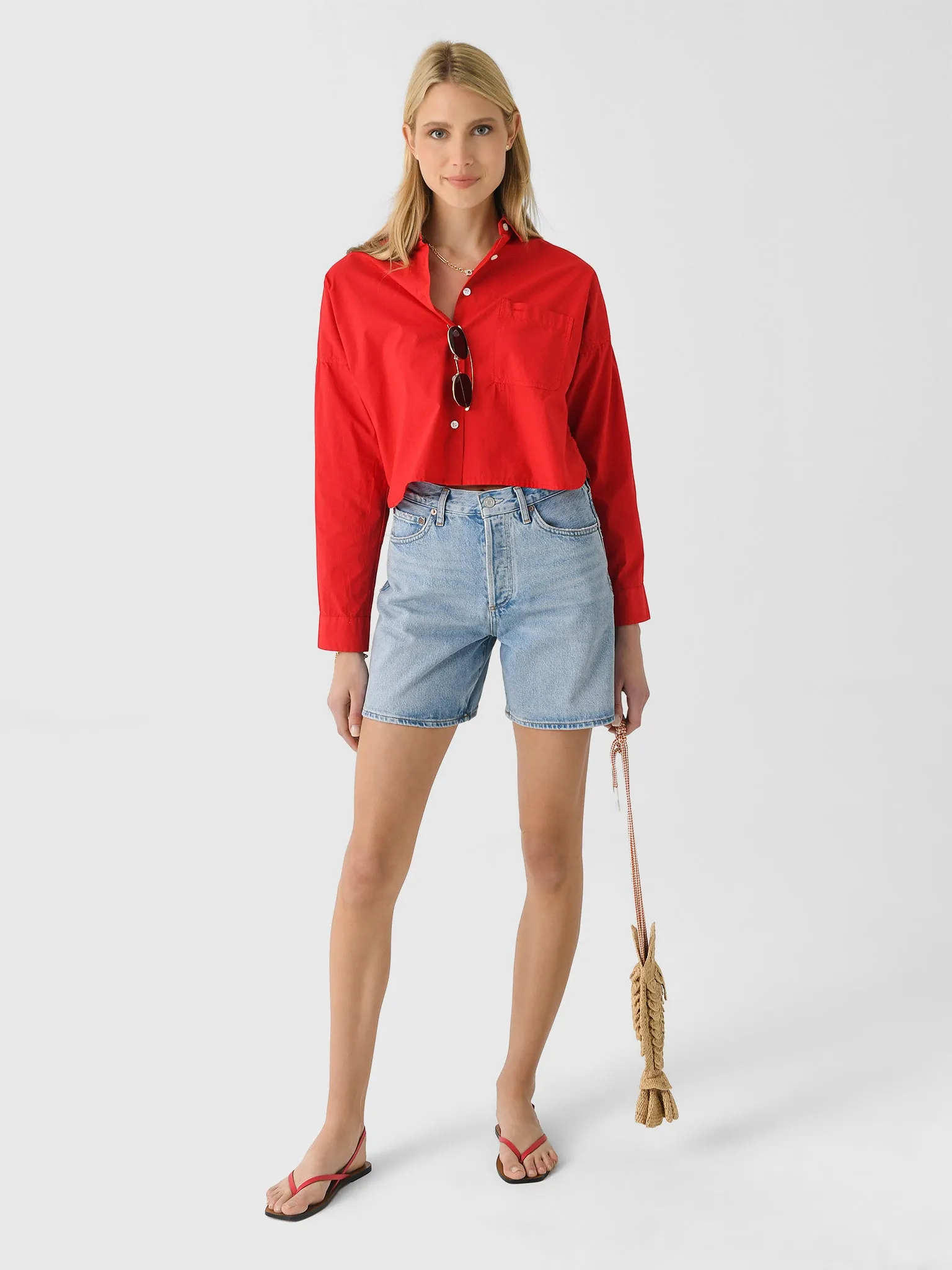 Alex Mill Women's Cropped Jo Shirt sold by Saint Bernard product image thumbnail 2
