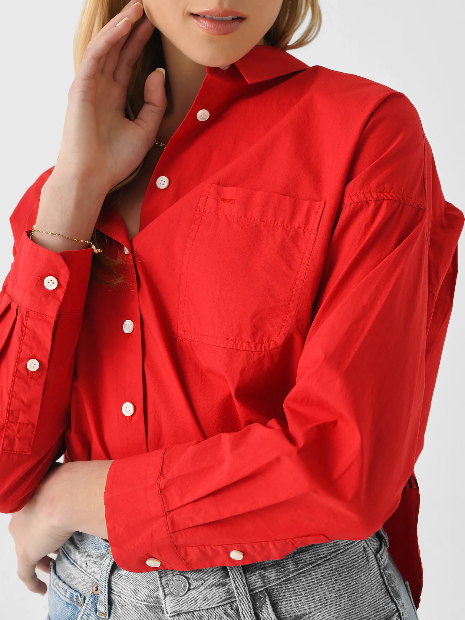 Alex Mill Women's Cropped Jo Shirt sold by Saint Bernard product image thumbnail 5