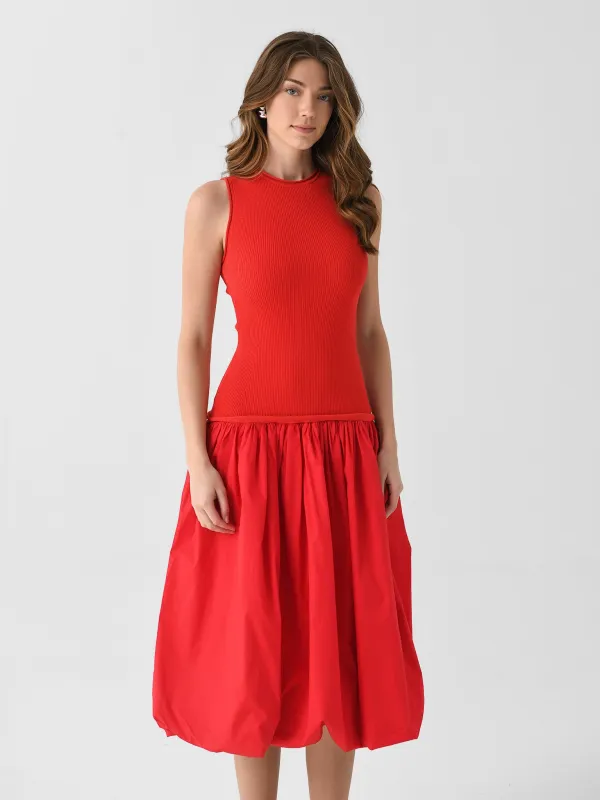 Simon Miller Women's Yanez Poplin Combo Dress sold by Saint Bernard