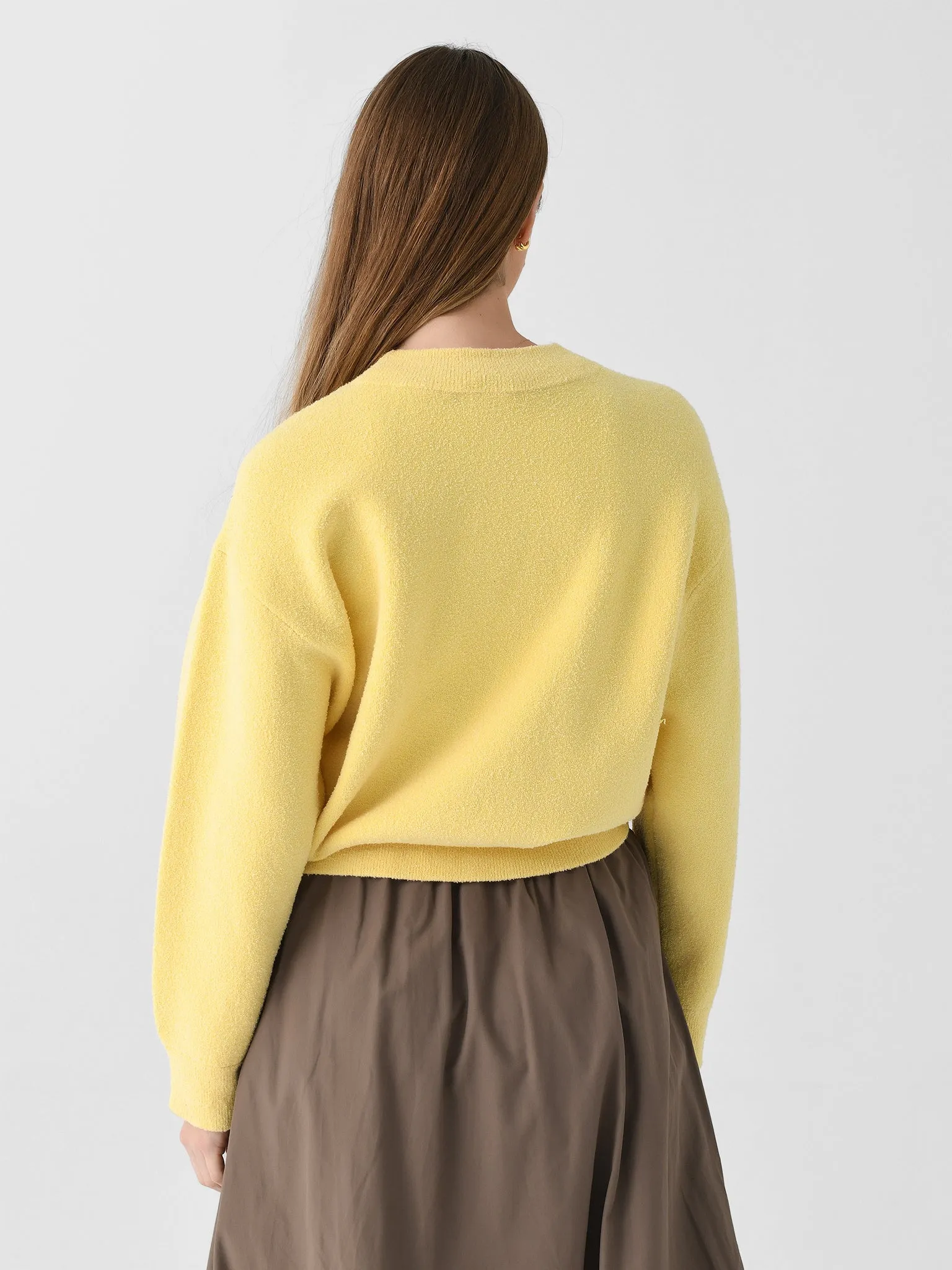 Vince Women's Structured Cotton-Blend Bouclé Sweater sold by Saint Bernard product image thumbnail 4