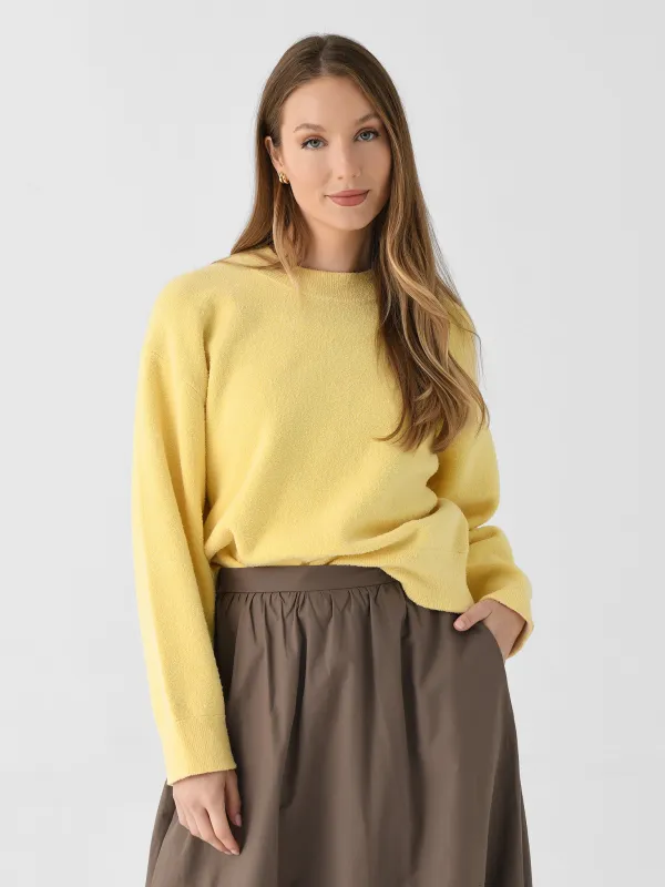 Vince Women's Structured Cotton-Blend Bouclé Sweater made by Vince