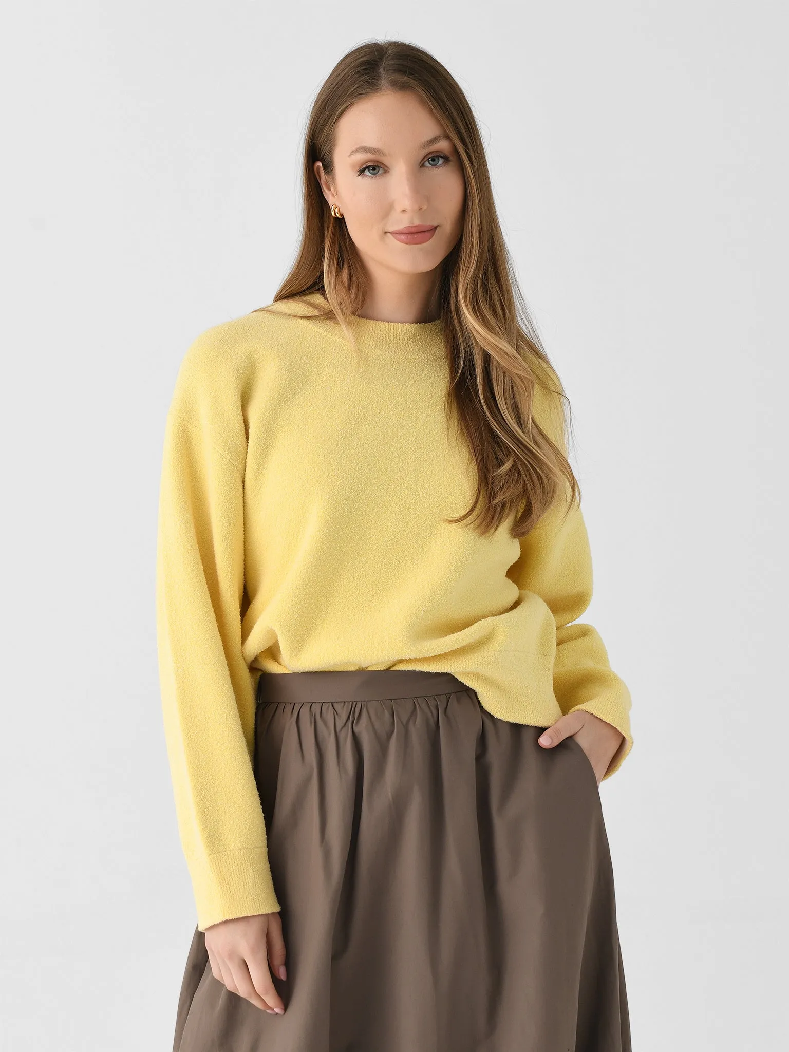 Vince Women's Structured Cotton-Blend Bouclé Sweater sold by Saint Bernard