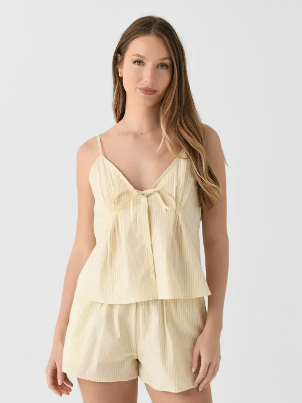 Deiji Studios Women's Placket Short Set sold by Saint Bernard