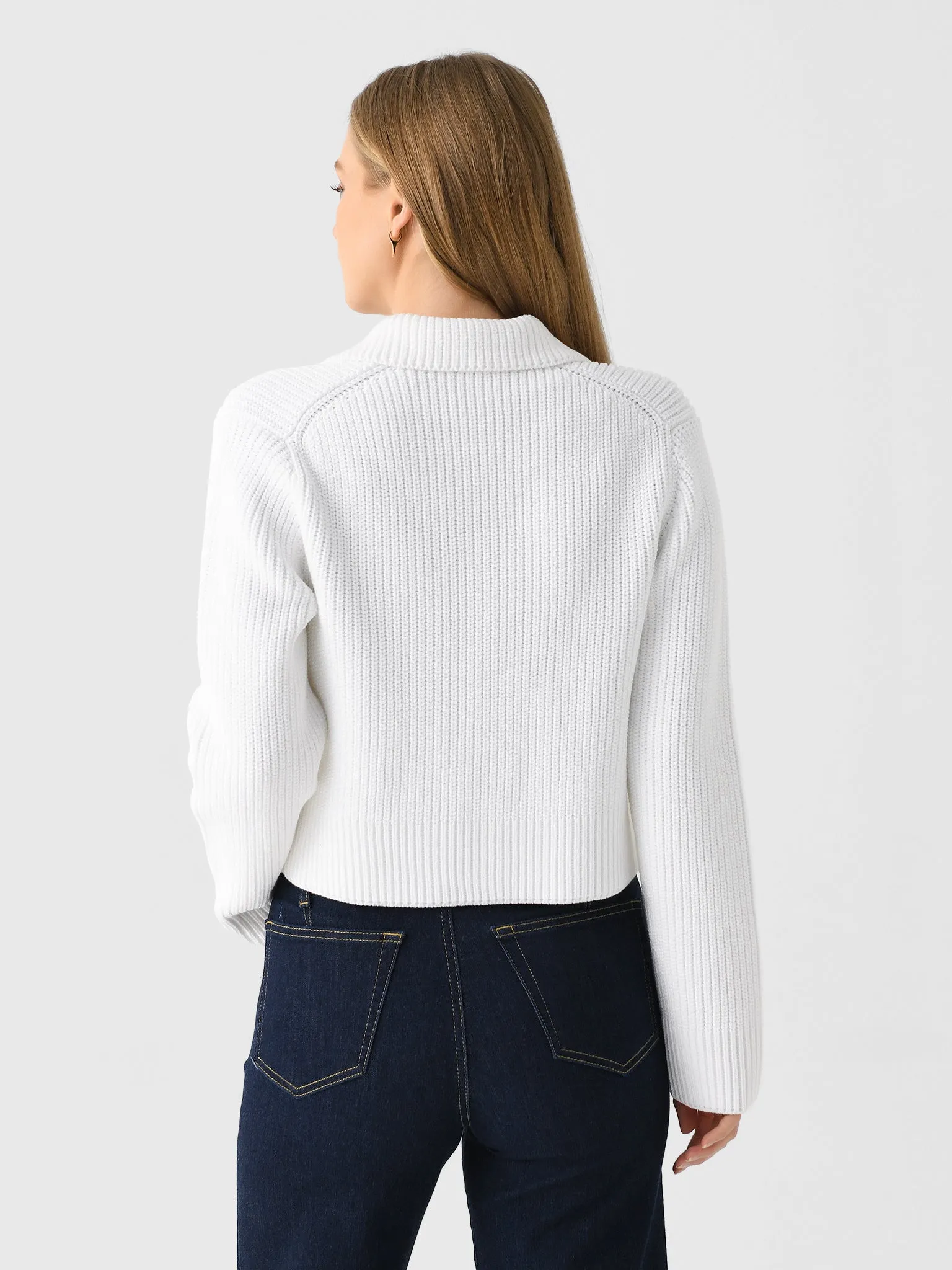 Vince Women's Cotton-Blend Double-Breasted Sweater Jacket sold by Saint Bernard product image thumbnail 5