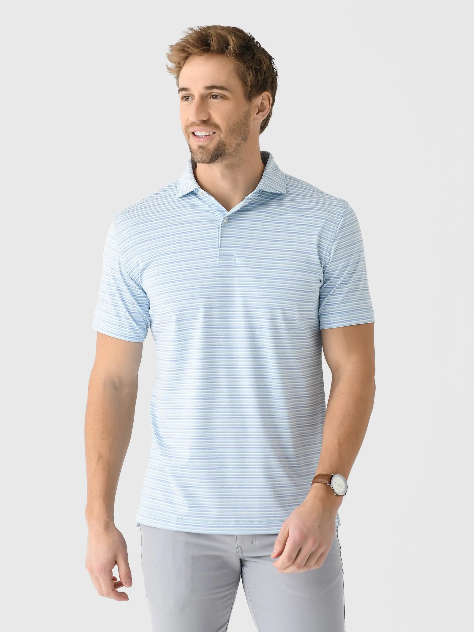Peter Millar Crown Crafted Men's Cadence Performance Jersey Polo sold by Saint Bernard product image thumbnail 4