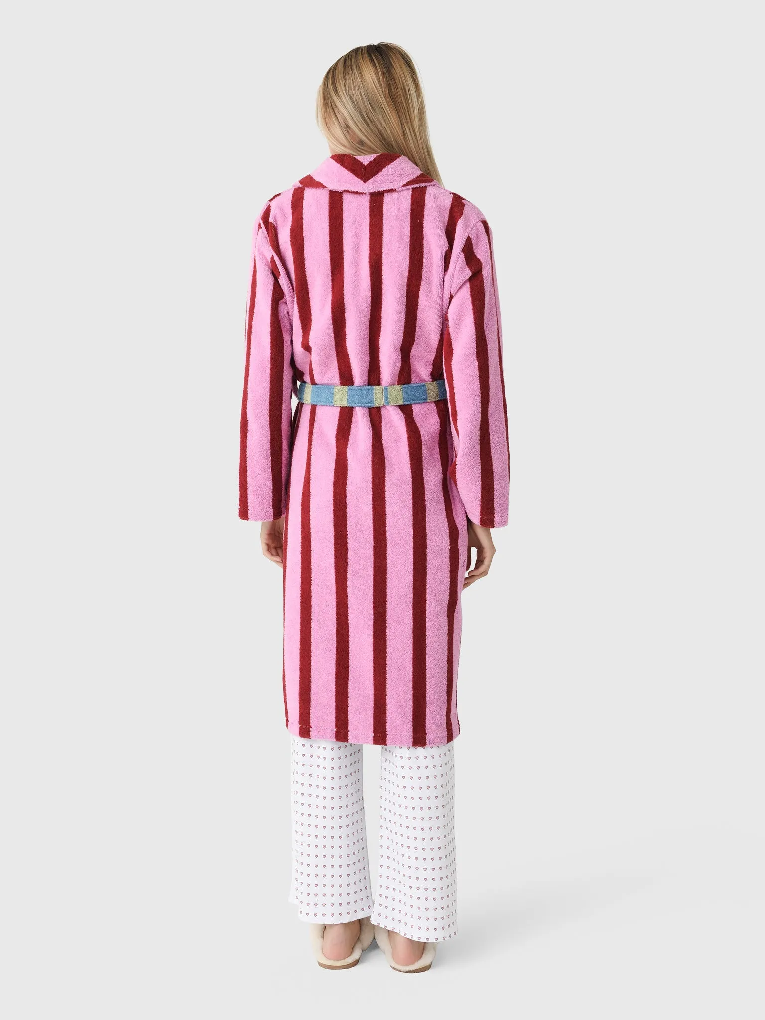 Dusen Dusen Women's Magnolia Stripe Bathrobe sold by Saint Bernard product image thumbnail 4
