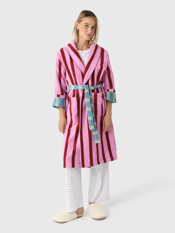Dusen Dusen Women's Magnolia Stripe Bathrobe made by Dusen Dusen