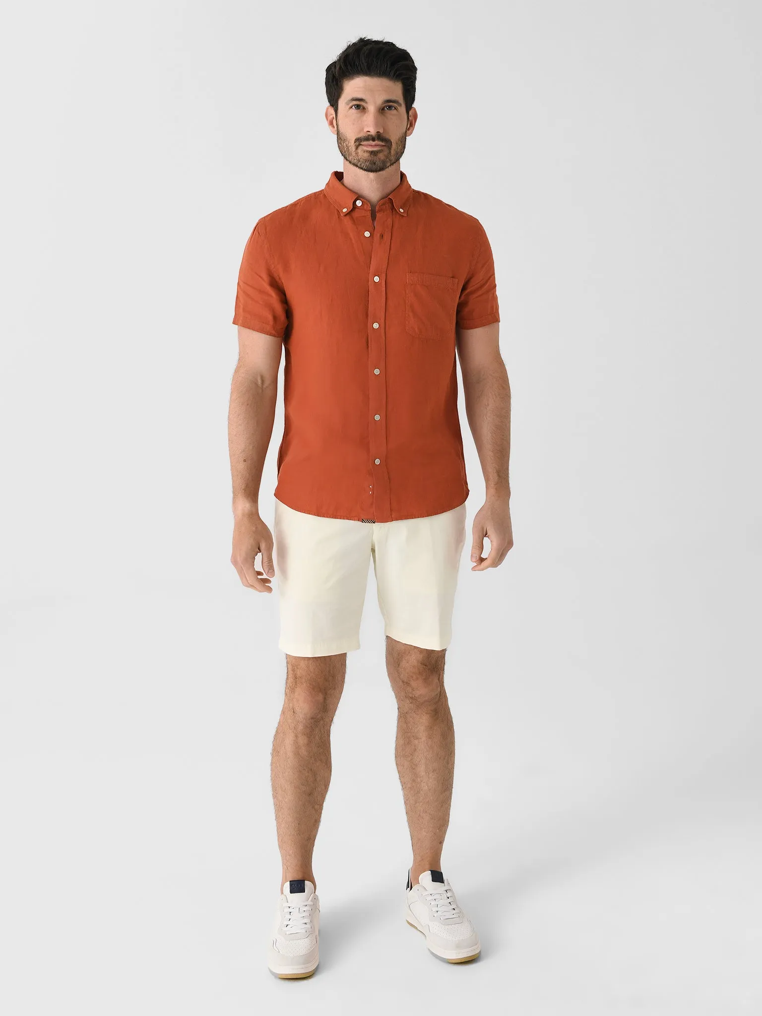 Billy Reid Men's Short Sleeve Tuscumbia Linen Shirt sold by Saint Bernard product image thumbnail 2