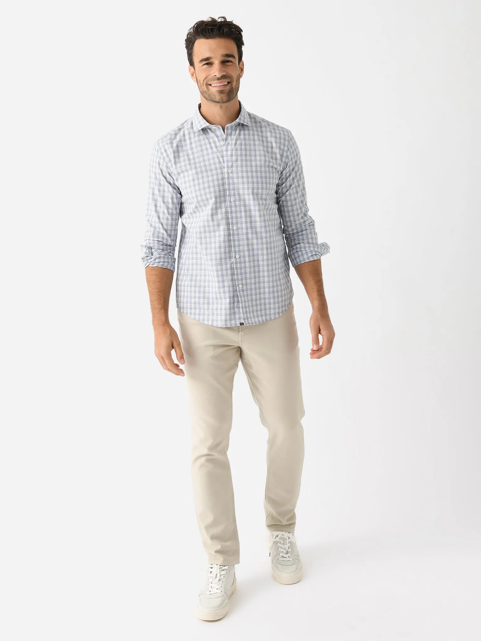 Billy Reid Men's Windowpane Plaid Hutcheson Sport Shirt sold by Saint Bernard product image thumbnail 2