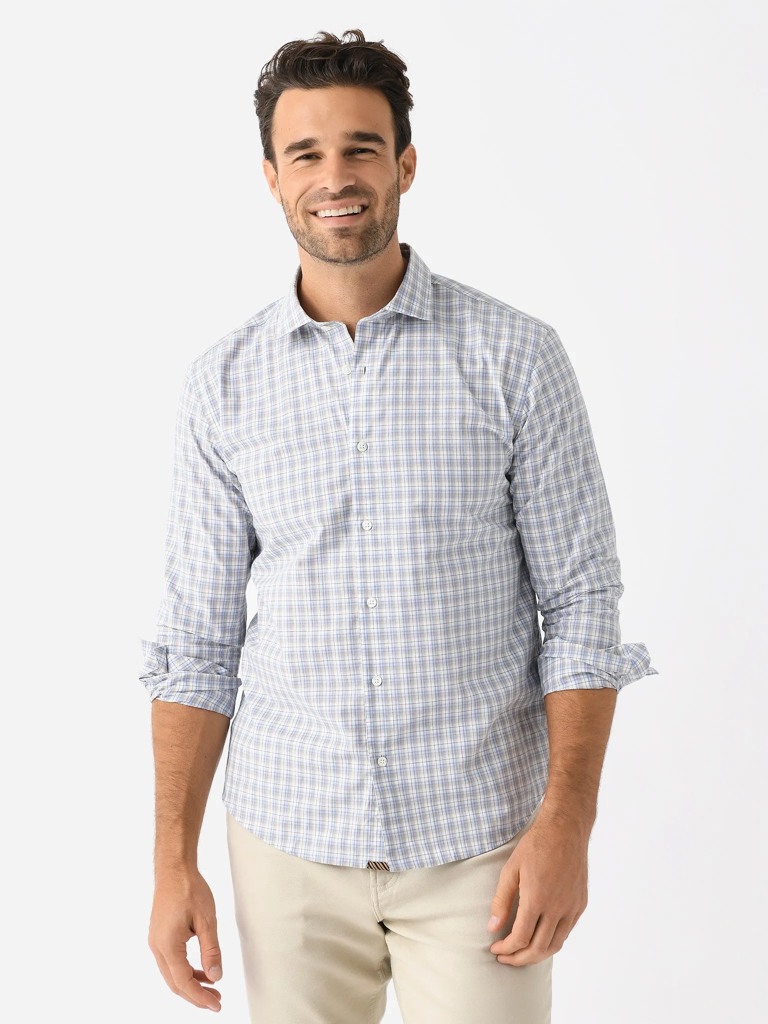 Billy Reid Men's Windowpane Plaid Hutcheson Sport Shirt sold by Saint Bernard