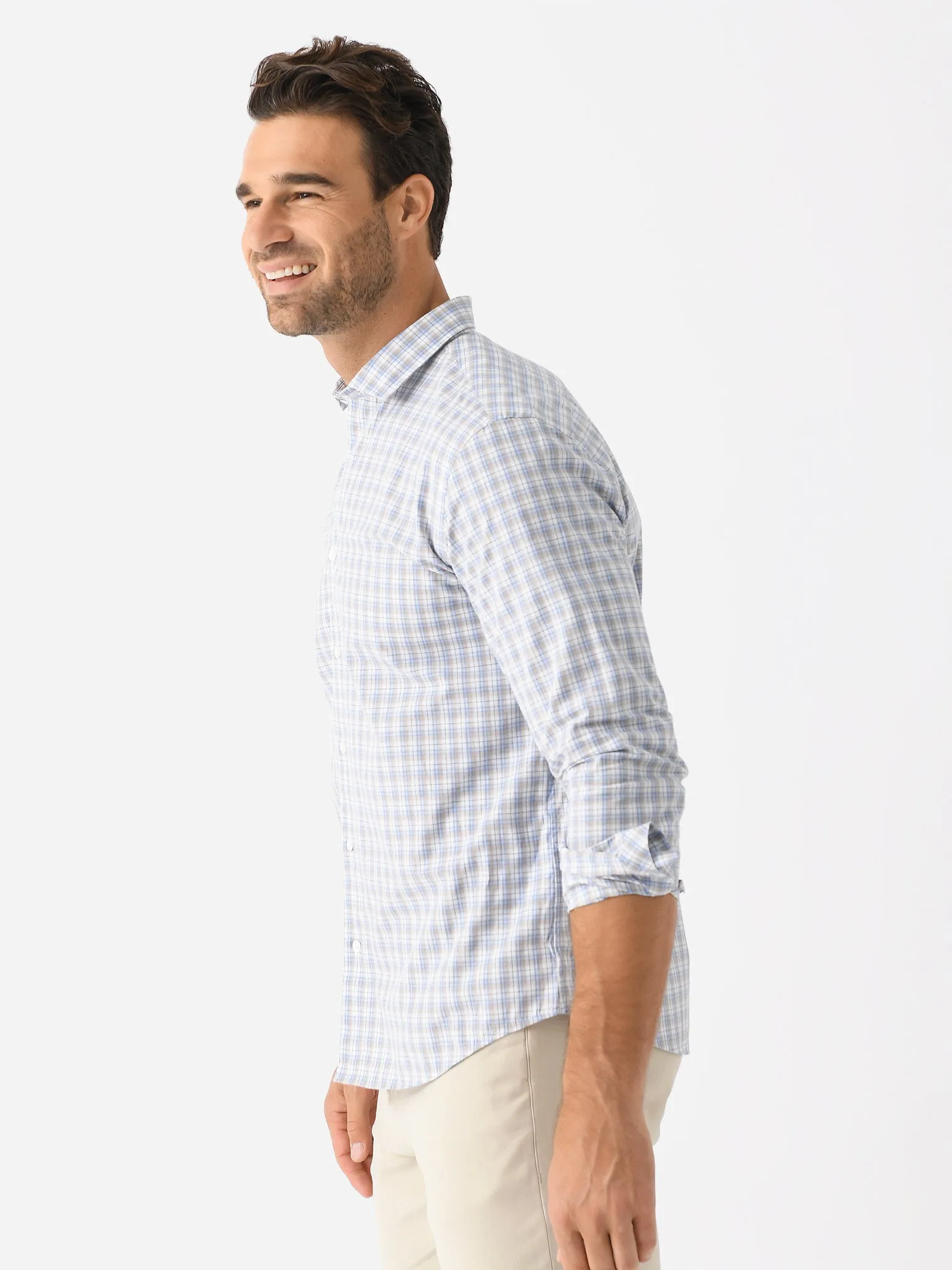 Billy Reid Men's Windowpane Plaid Hutcheson Sport Shirt sold by Saint Bernard product image thumbnail 3