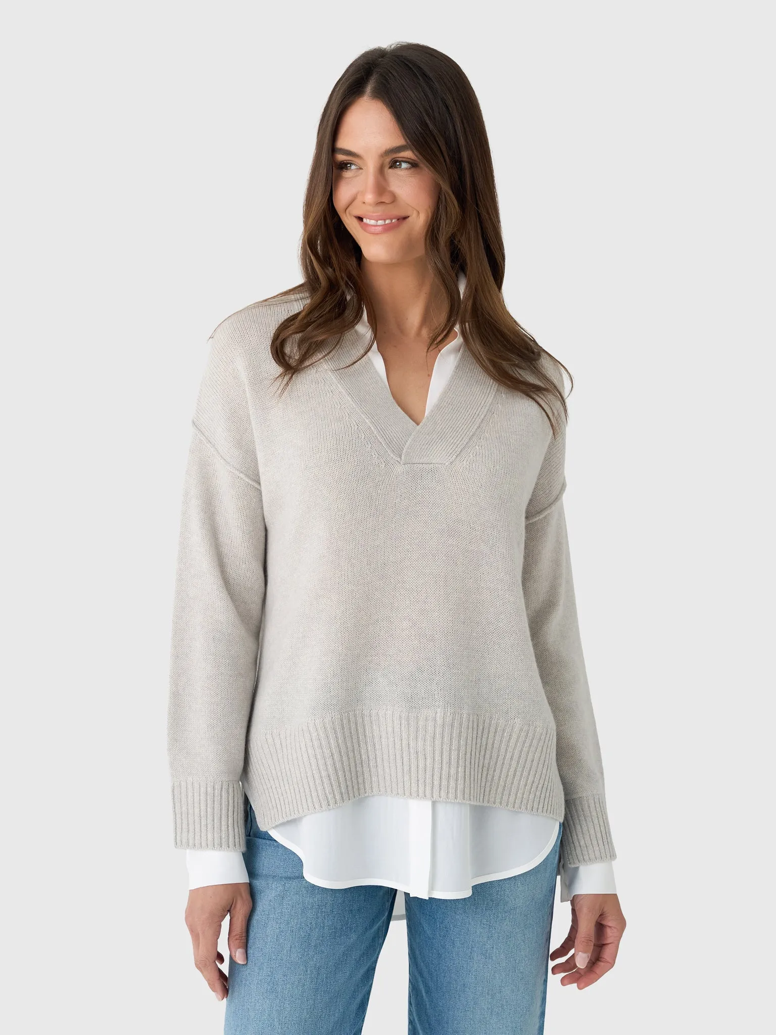 Brochu Walker Women's The Holm Layered V-Neck sold by Saint Bernard