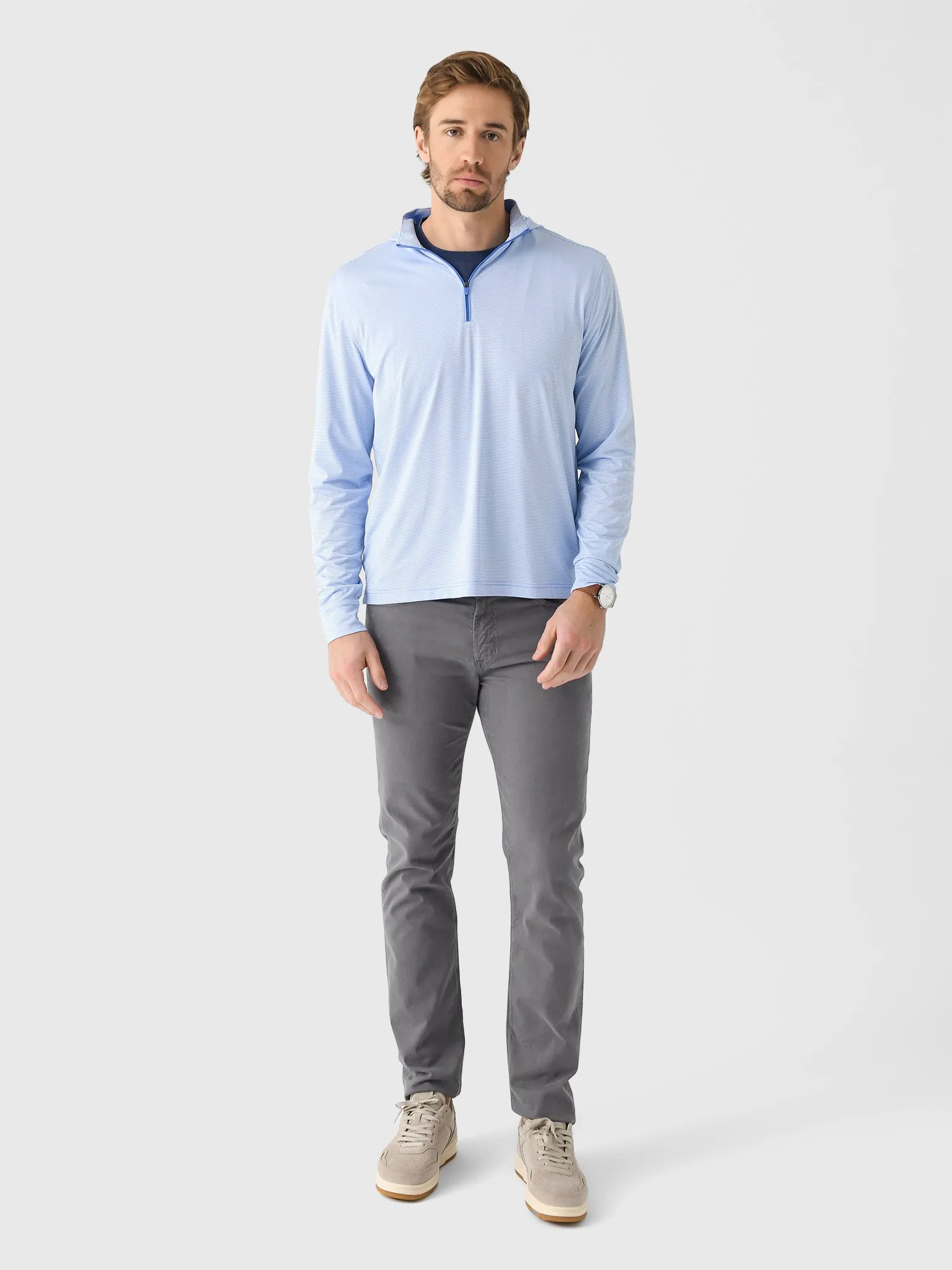 Johnnie-O Men's Hybrid Performance Quarter-Zip Hoodie sold by Saint Bernard product image thumbnail 2