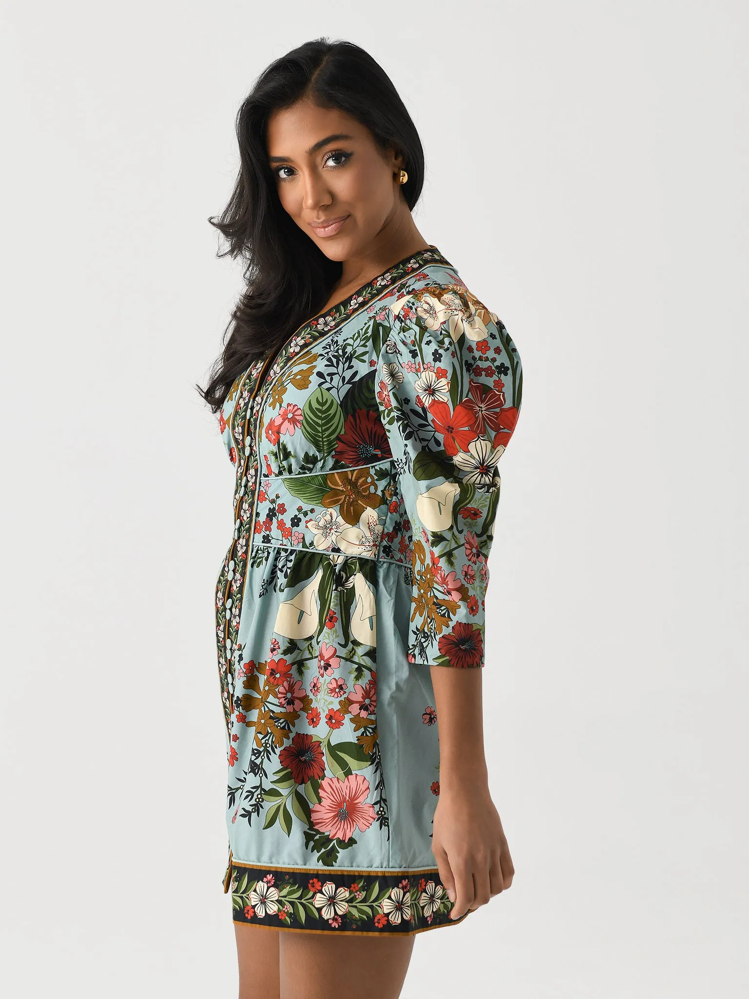 Farm Rio Women's Beauty Bouquet Mini Dress sold by Saint Bernard product image thumbnail 3