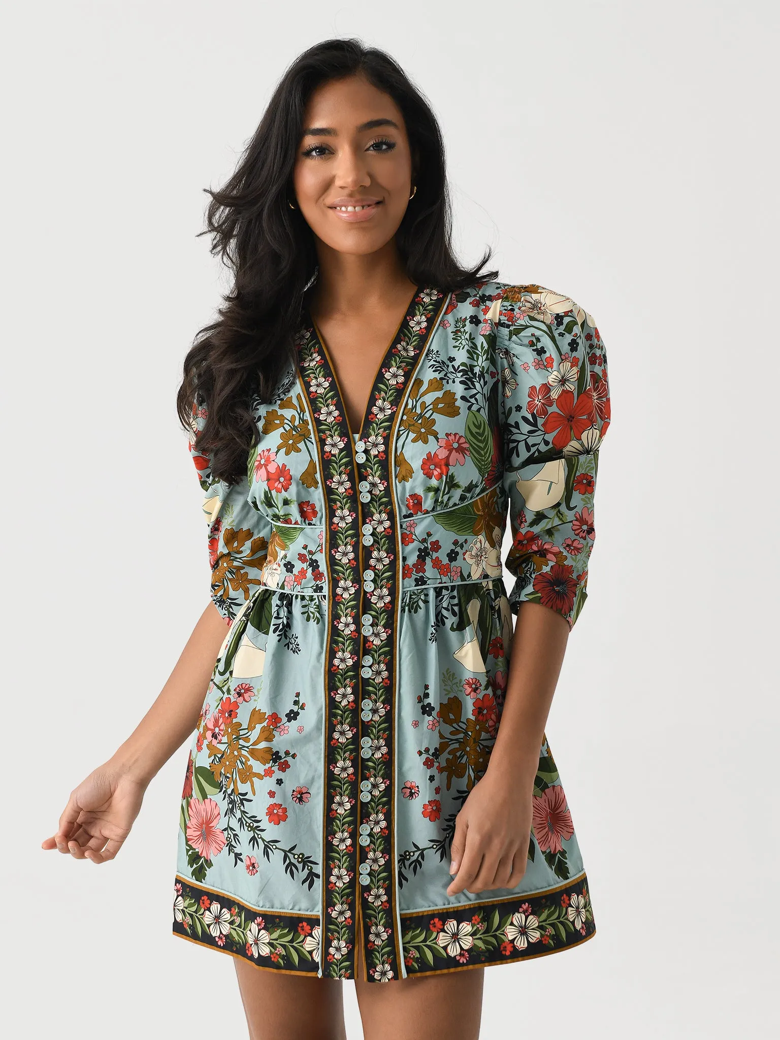 Farm Rio Women's Beauty Bouquet Mini Dress sold by Saint Bernard