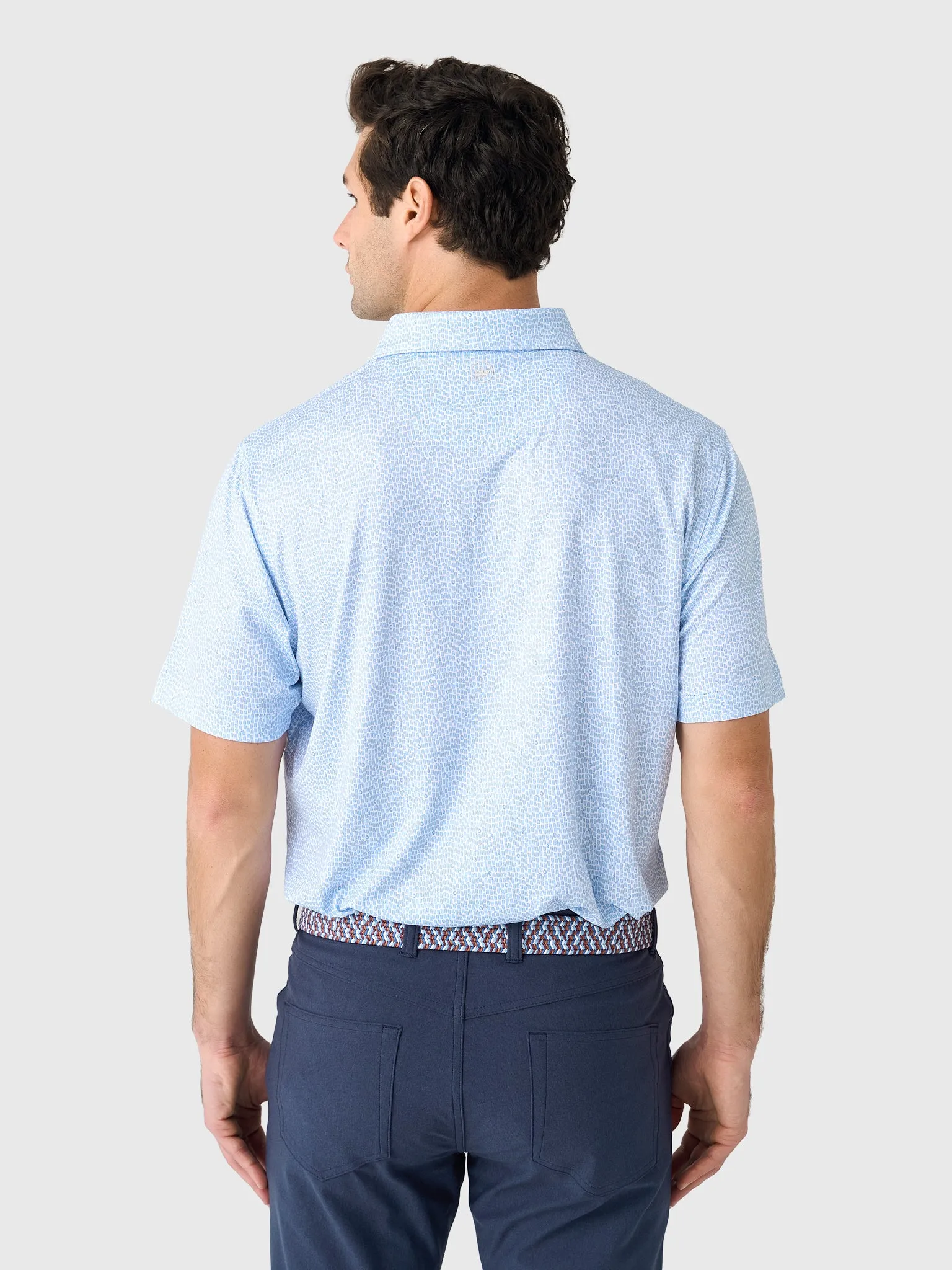 Peter Millar Crown Sport Men's Oyster Shooter Performance Jersey Polo sold by Saint Bernard product image thumbnail 3
