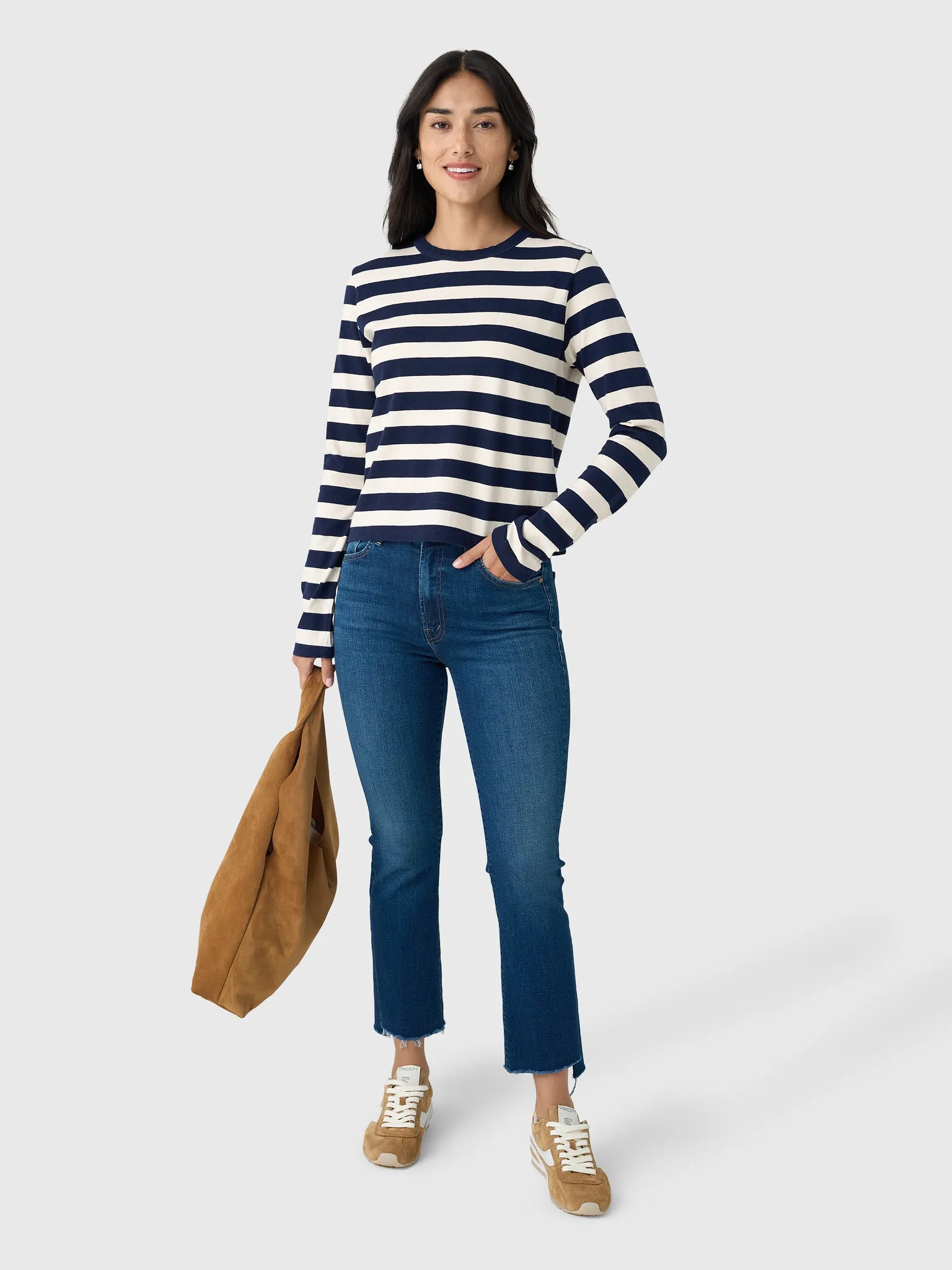 Mother Women's The Insider Crop Step Fray Jean sold by Saint Bernard product image thumbnail 2
