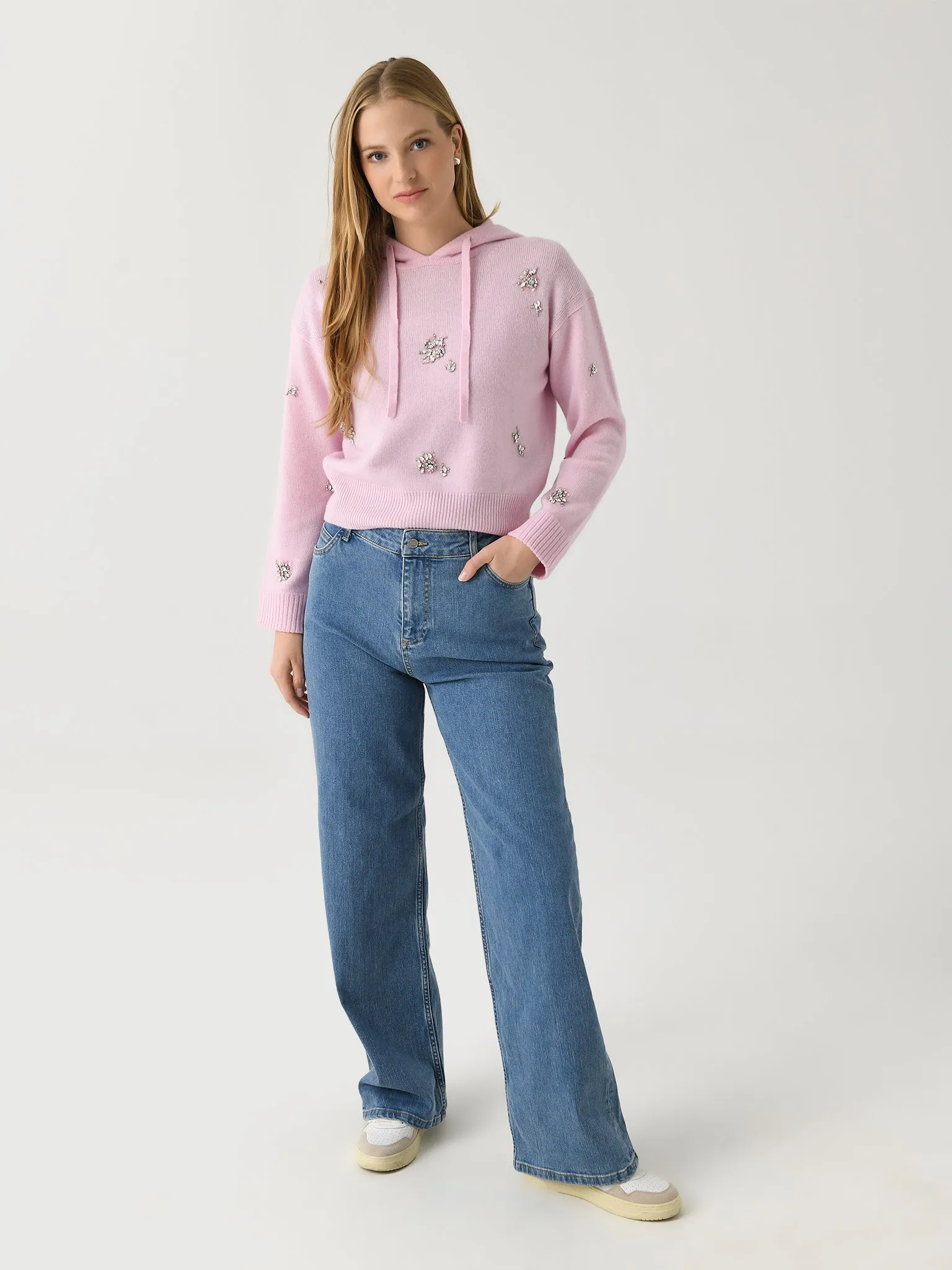 Simkhai Women's Karmen Embellished Hooded Top sold by Saint Bernard product image thumbnail 2