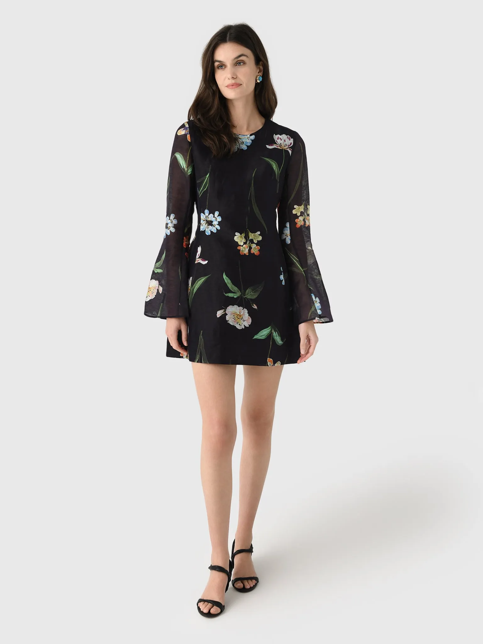 Leo Lin Women's Suzanne Bell Sleeve Mini Dress sold by Saint Bernard product image thumbnail 2