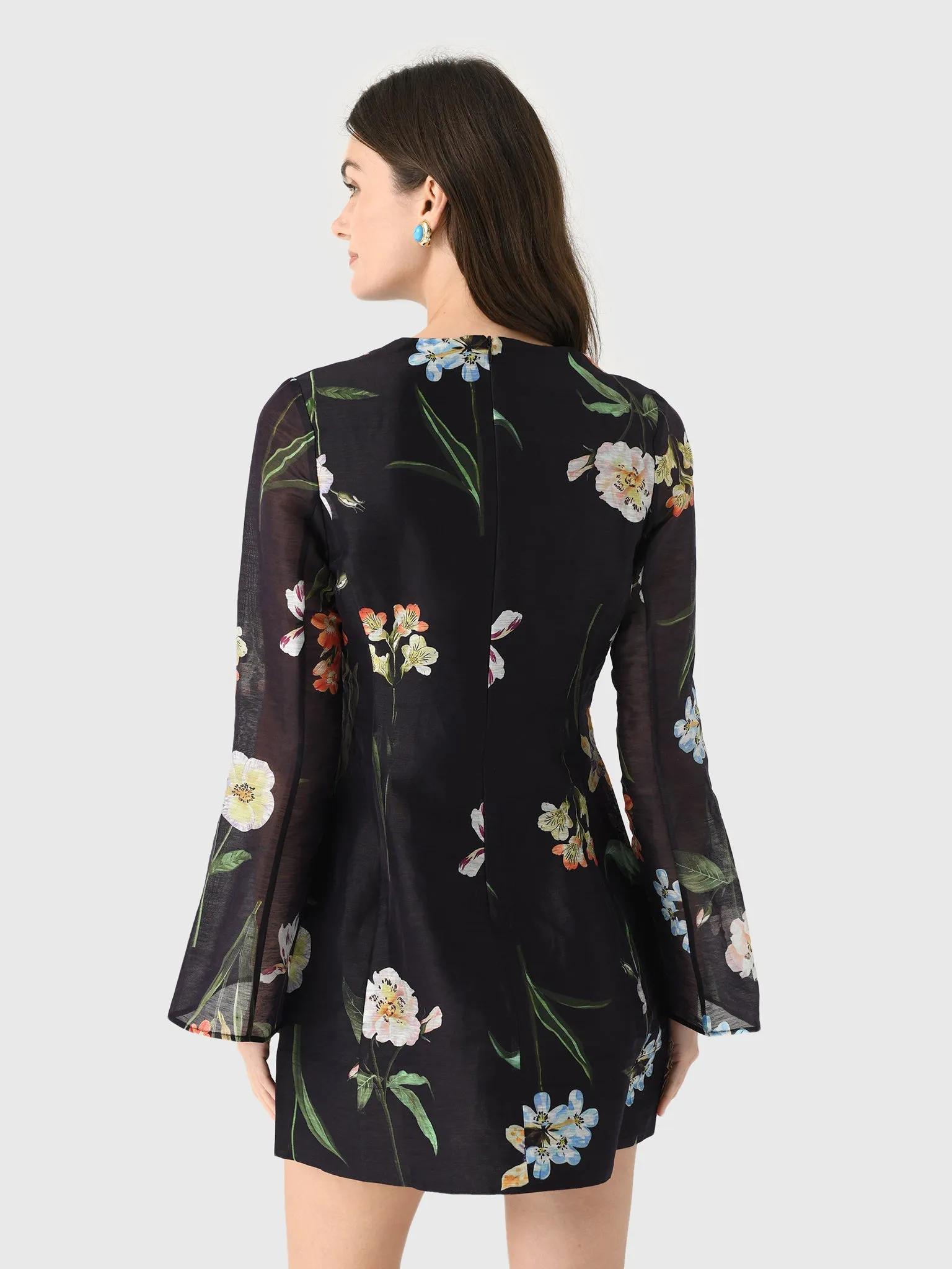 Leo Lin Women's Suzanne Bell Sleeve Mini Dress sold by Saint Bernard product image thumbnail 4