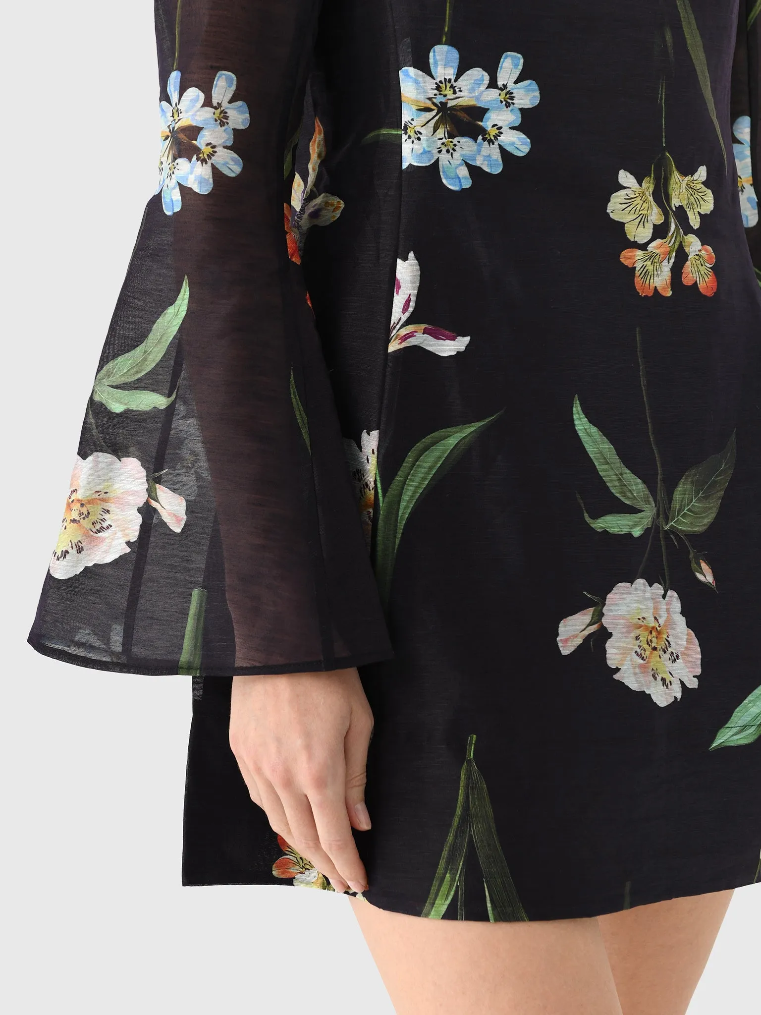 Leo Lin Women's Suzanne Bell Sleeve Mini Dress sold by Saint Bernard product image thumbnail 5