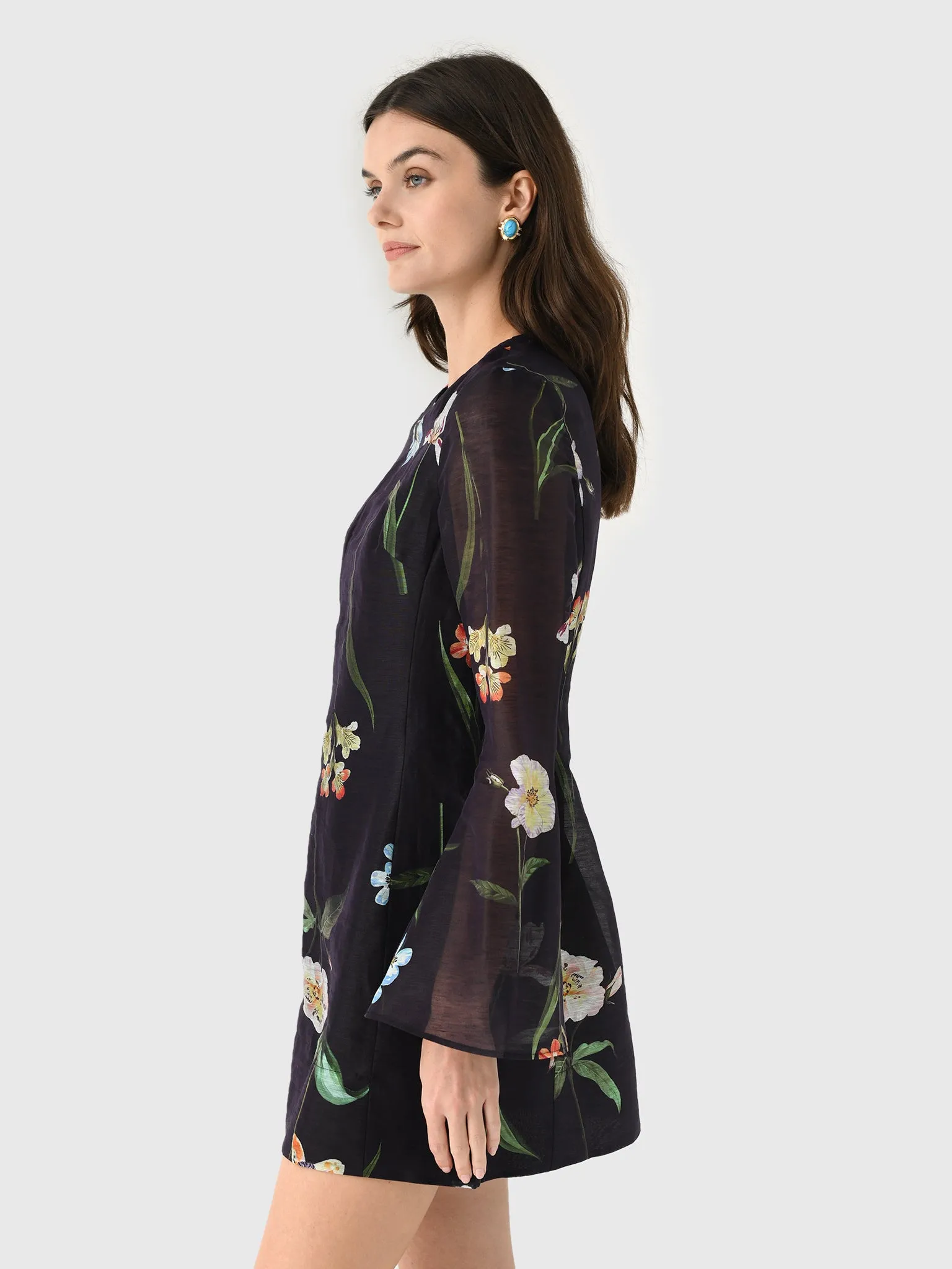 Leo Lin Women's Suzanne Bell Sleeve Mini Dress sold by Saint Bernard product image thumbnail 3