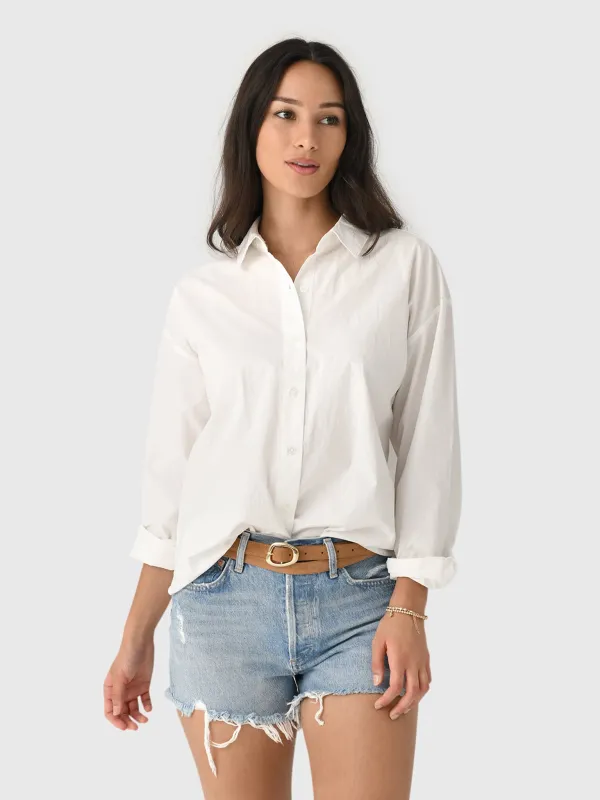 Z Supply Women's Elevated Poplin Button Up Shirt sold by Saint Bernard