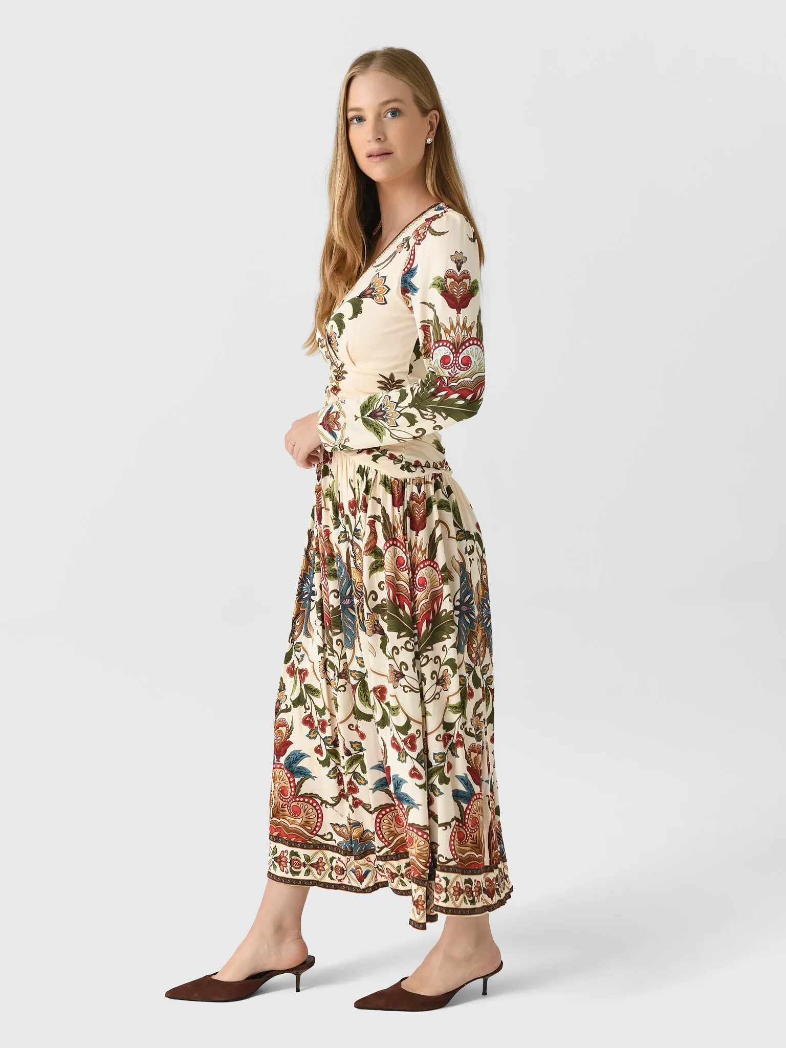 Farm Rio Women's Majestic Hearts Long Sleeve Midi Dress sold by Saint Bernard product image thumbnail 3