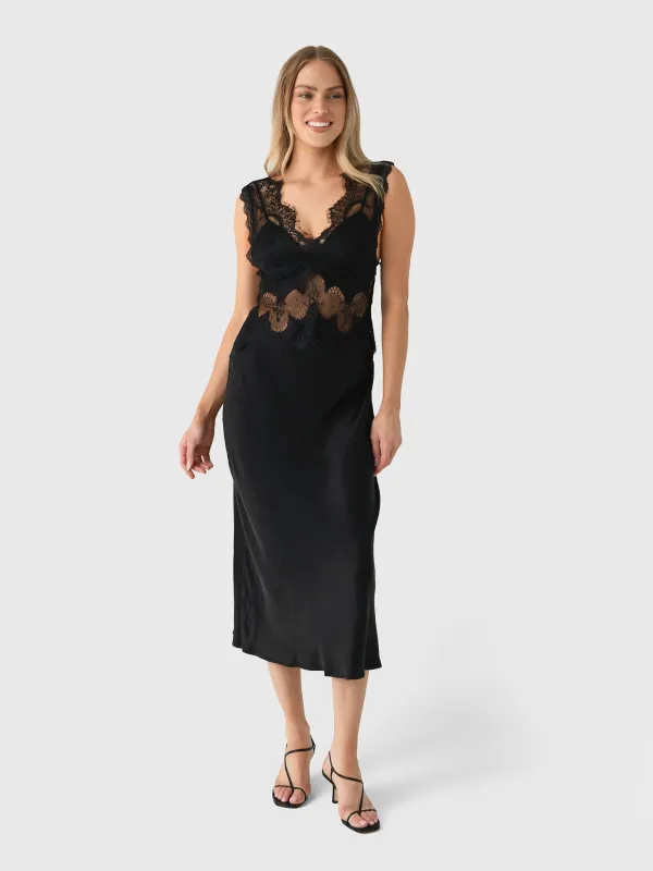 Third Form Women's Visions Lace Deep V Maxi Dress sold by Saint Bernard