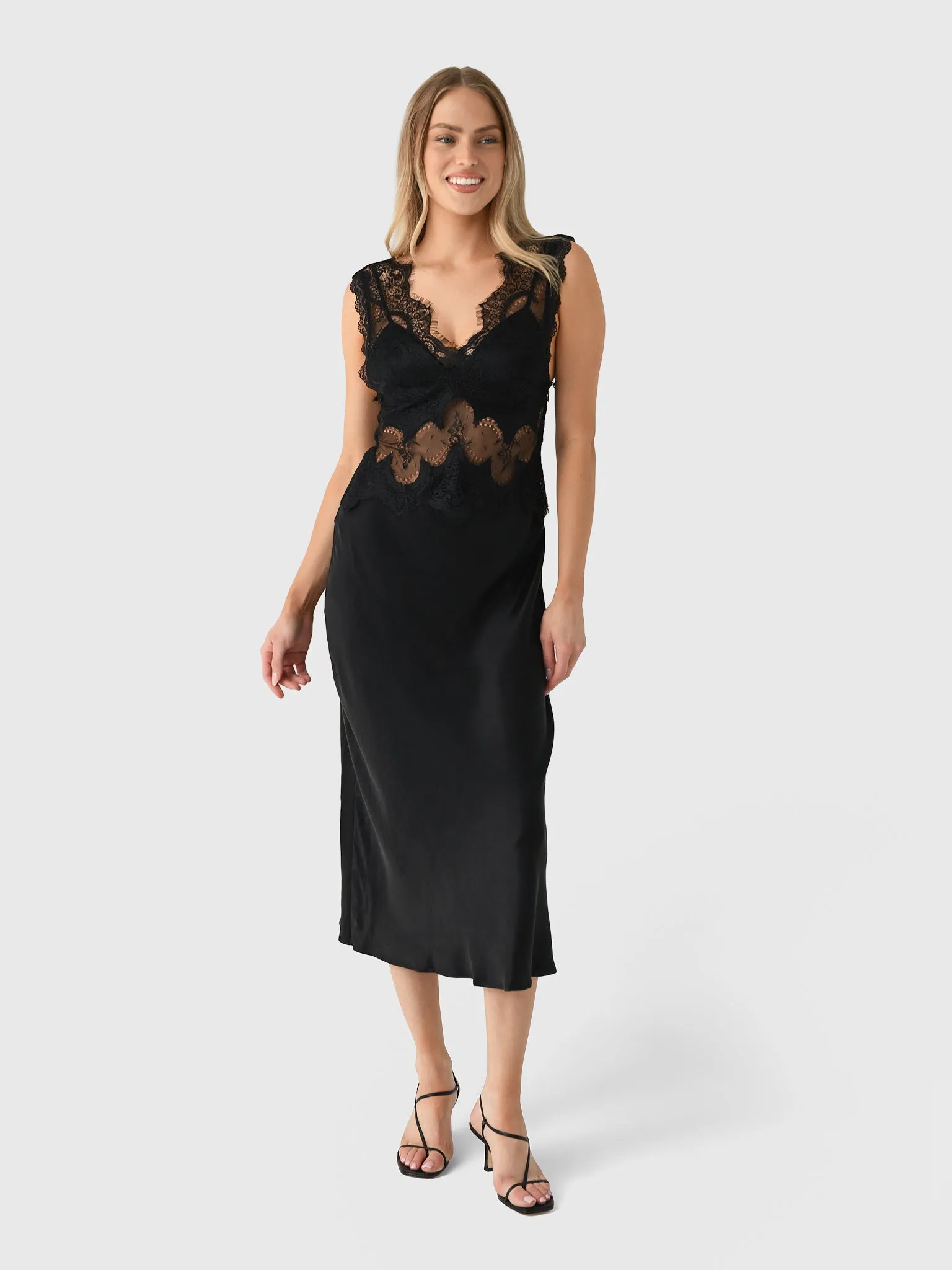 Third Form Women's Visions Lace Deep V Maxi Dress sold by Saint Bernard