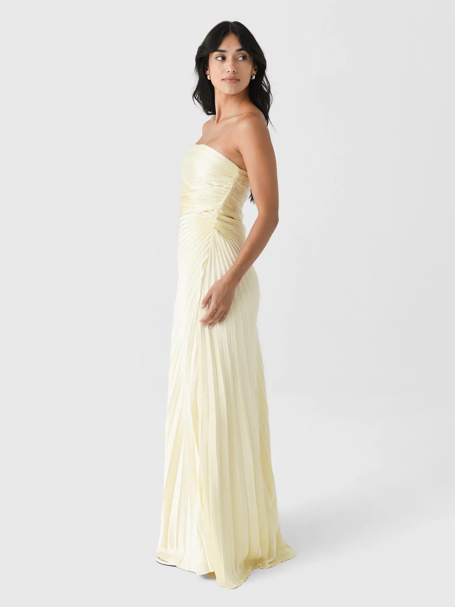 ALC Women's Bianca Strapless Pleated Maxi Dress sold by Saint Bernard product image thumbnail 2