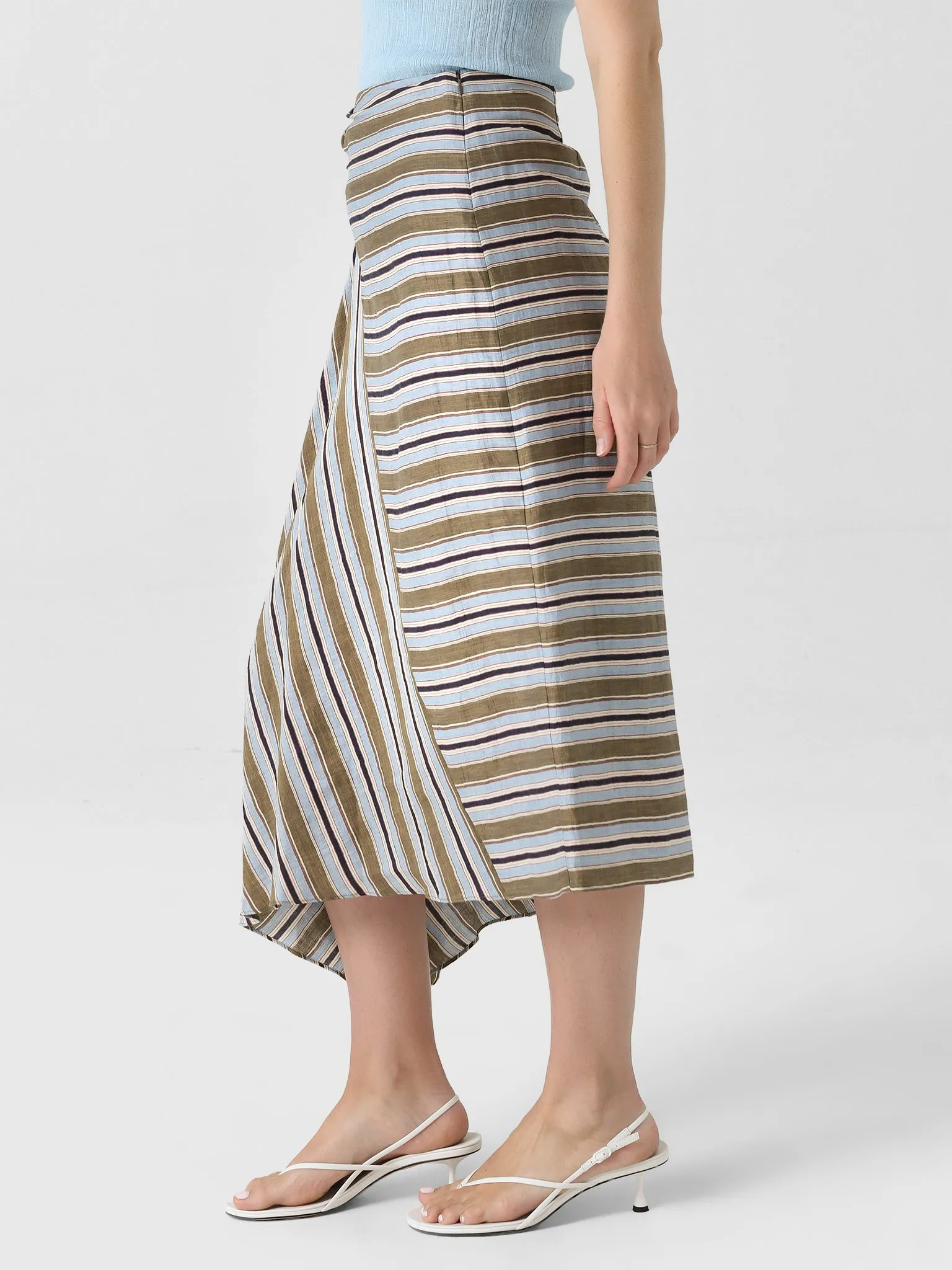 ALC Women's Lota Striped Linen Midi Skirt sold by Saint Bernard product image thumbnail 3
