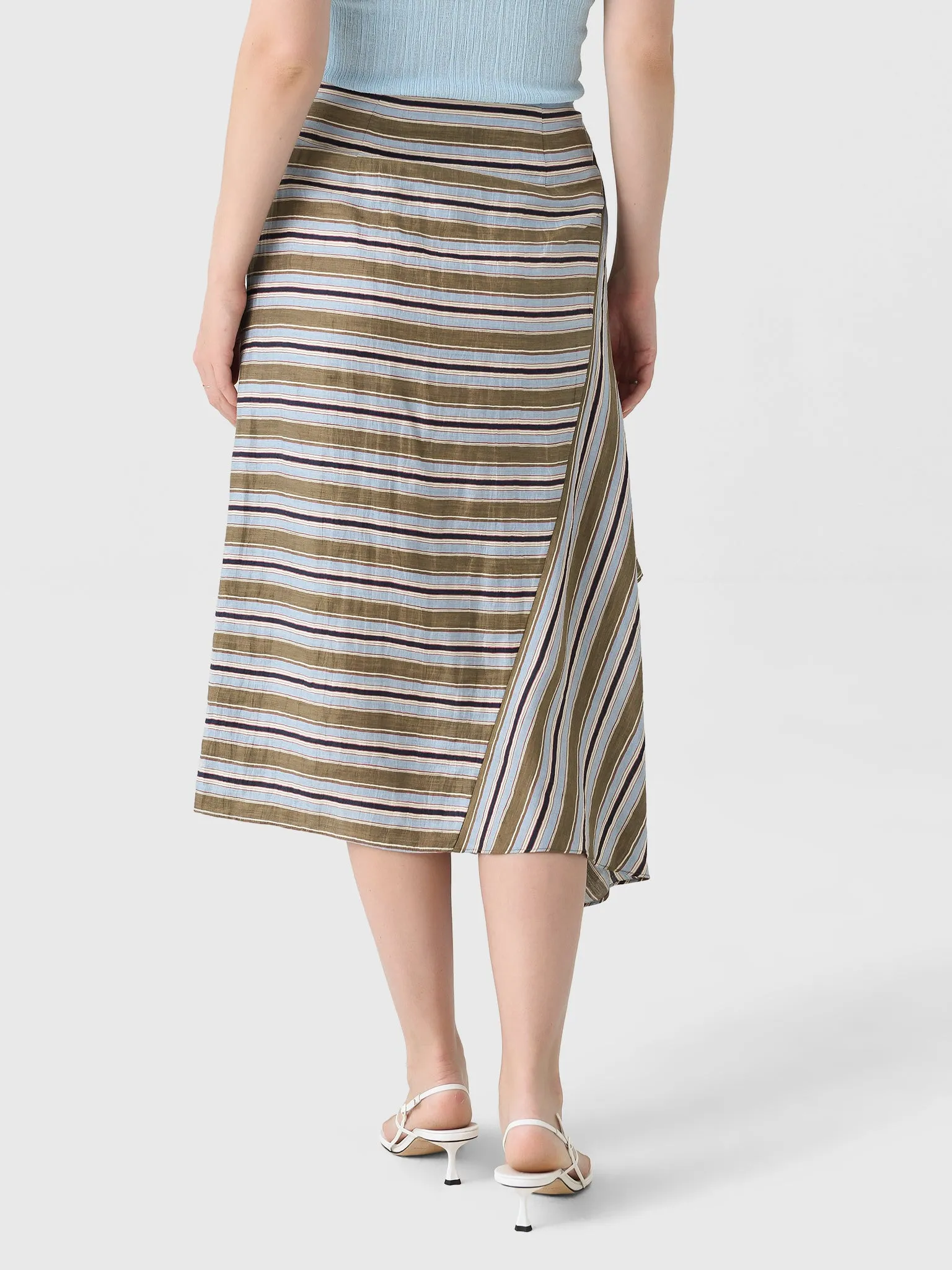 ALC Women's Lota Striped Linen Midi Skirt sold by Saint Bernard product image thumbnail 4
