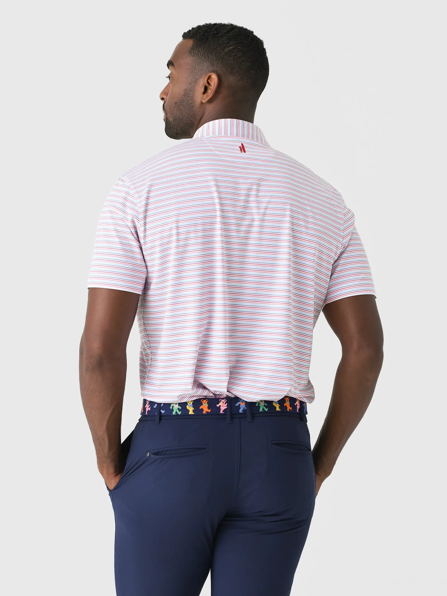 Johnnie-O Men's Kamdon Striped Jersey Performance Polo sold by Saint Bernard product image thumbnail 4