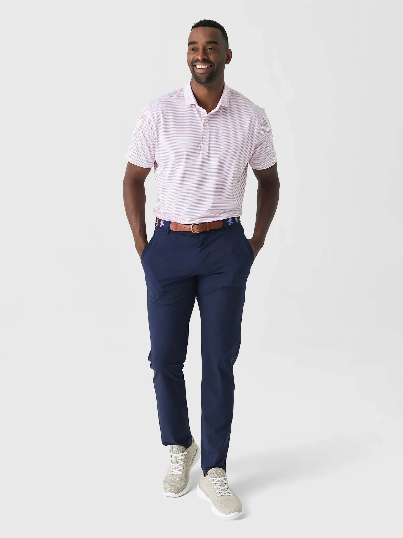 Johnnie-O Men's Kamdon Striped Jersey Performance Polo sold by Saint Bernard product image thumbnail 2