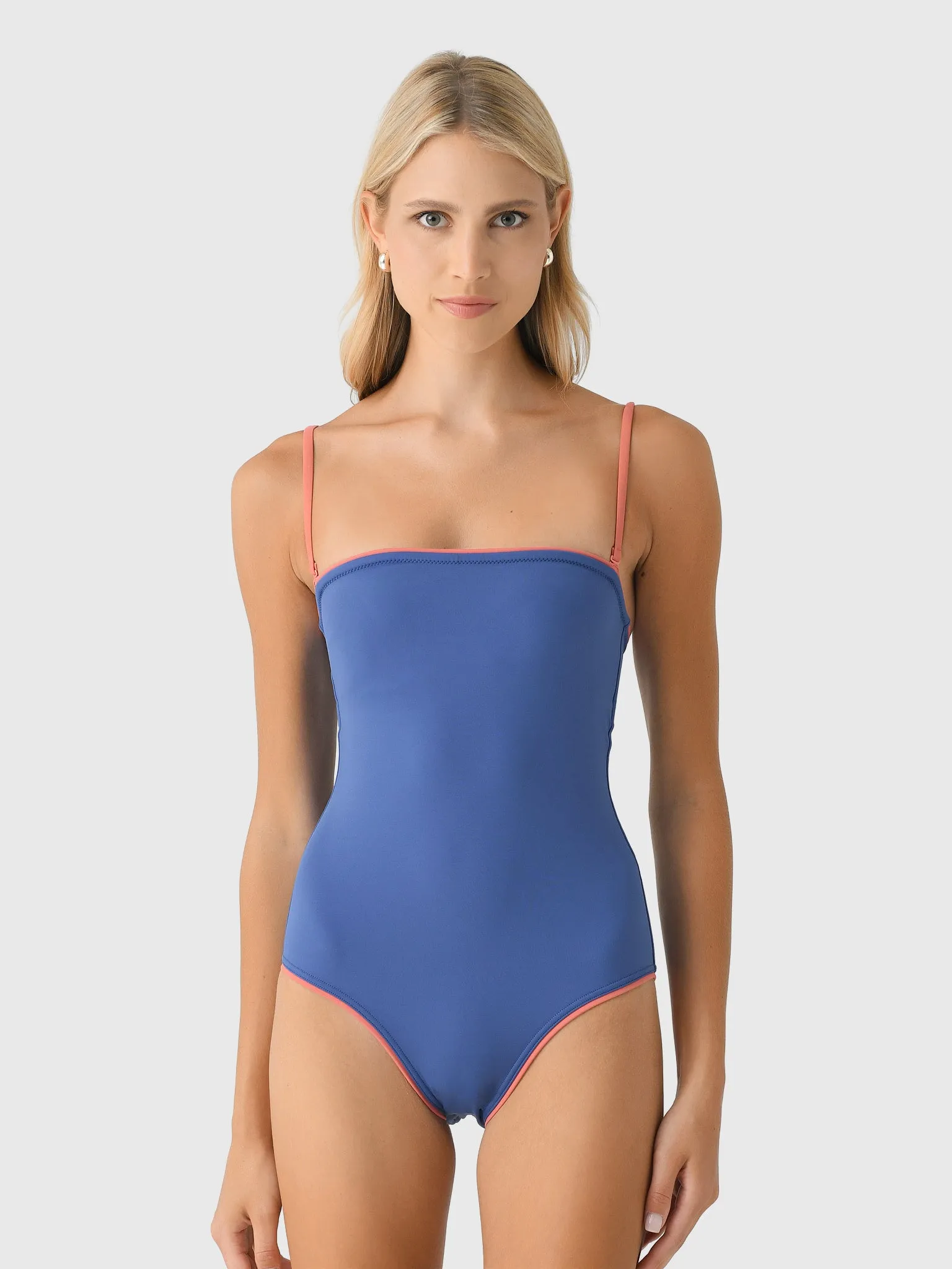 Minnow Women's Newport Navy One-Piece Swimsuit sold by Saint Bernard