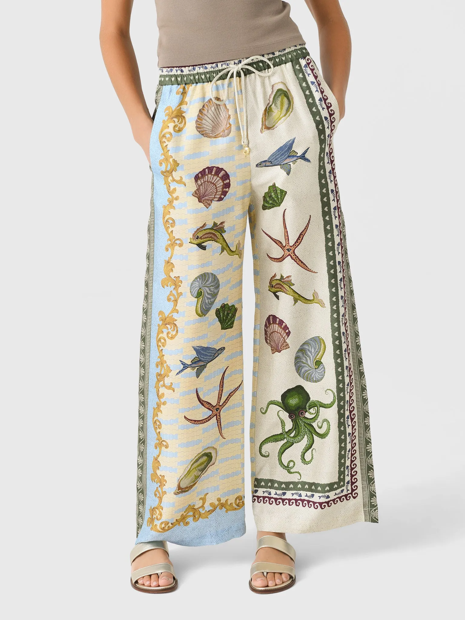 Alemais Women's Bath House Silk Pant sold by Saint Bernard