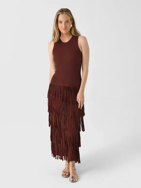 Simon Miller Women's Za Za Sleeveless Knit Fringe Dress made by Simon Miller
