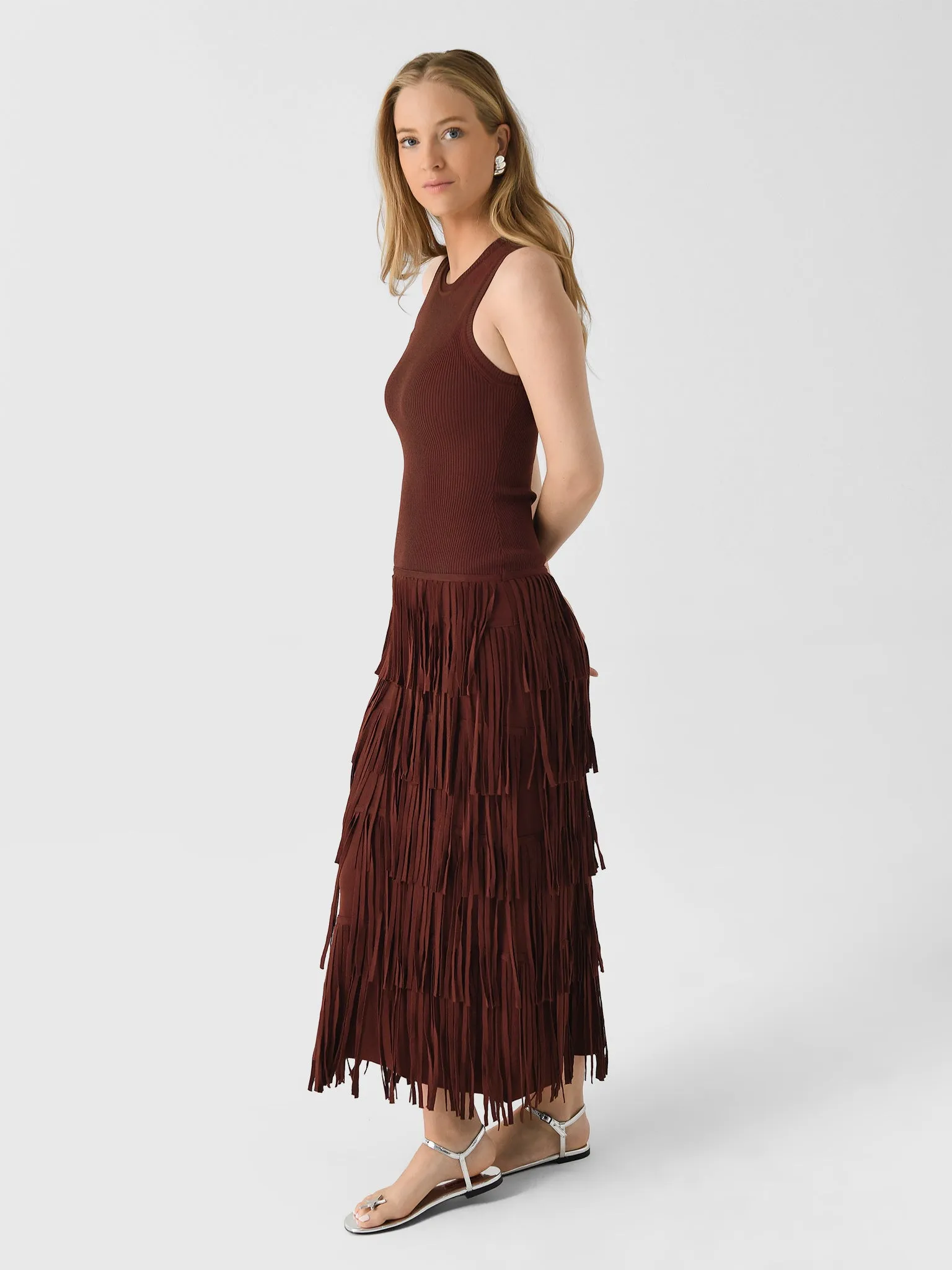 Simon Miller Women's Za Za Sleeveless Knit Fringe Dress sold by Saint Bernard product image thumbnail 2