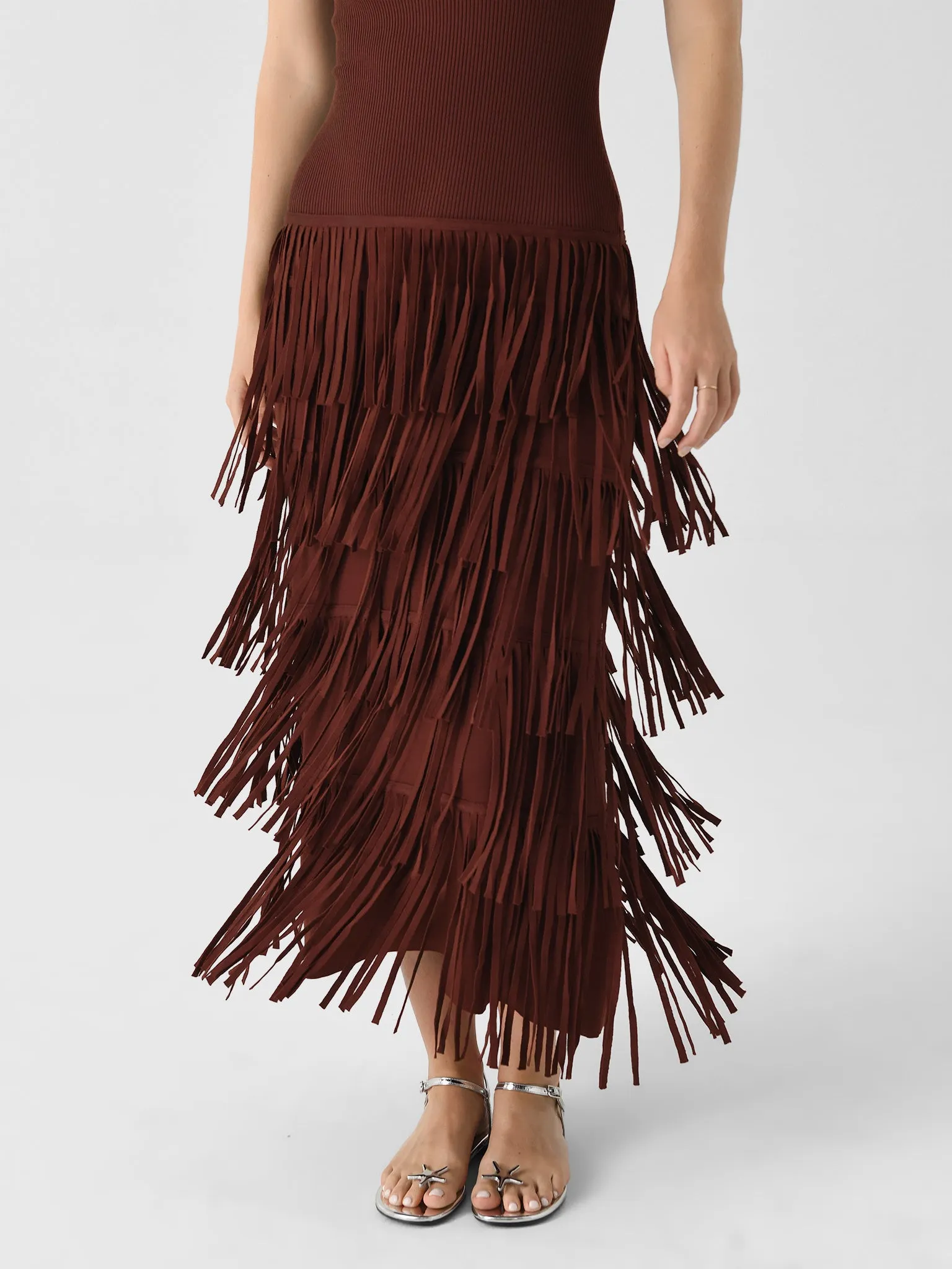 Simon Miller Women's Za Za Sleeveless Knit Fringe Dress sold by Saint Bernard product image thumbnail 4