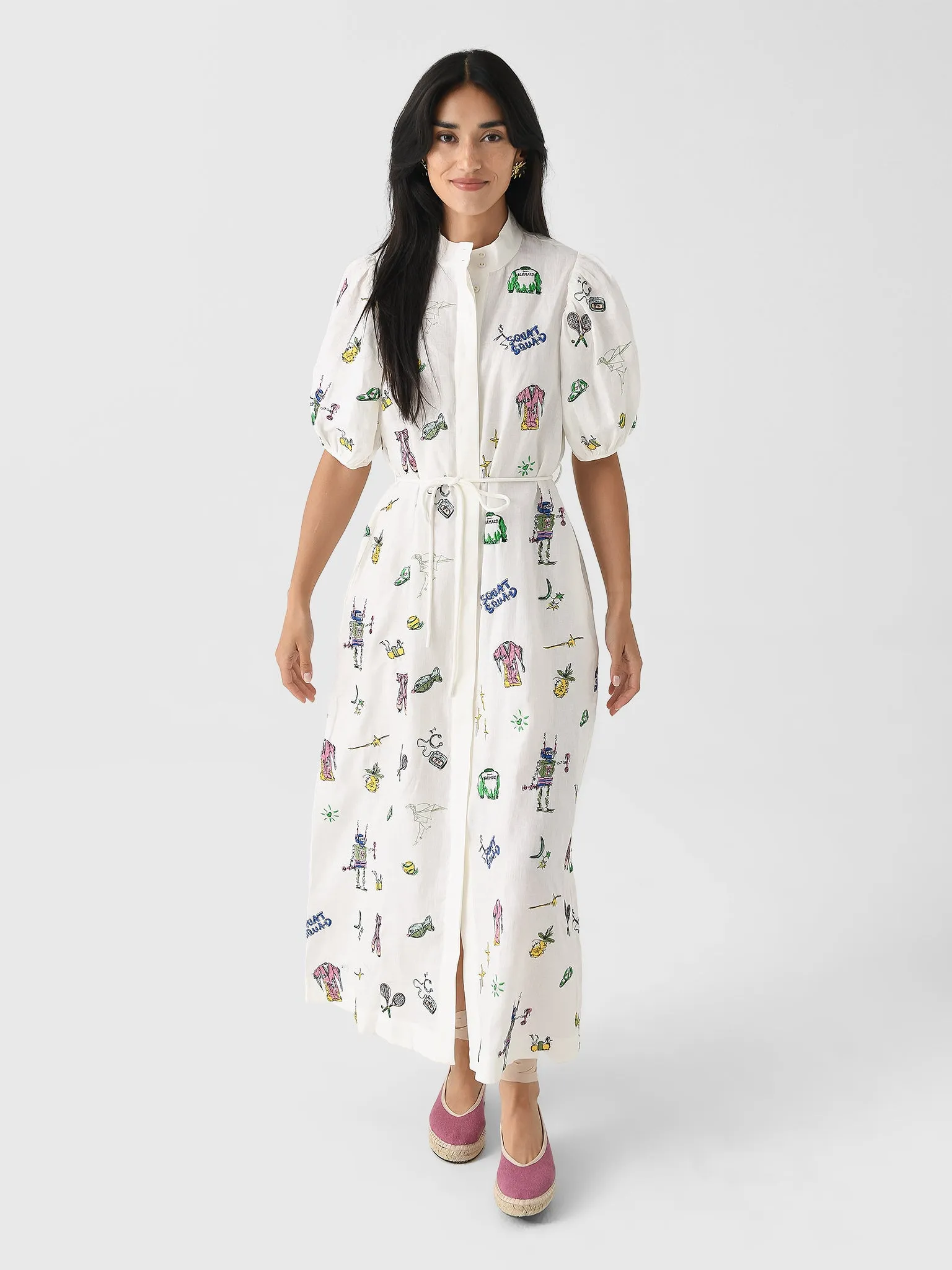 Alemais Women's Play Embroidered Shirtdress sold by Saint Bernard